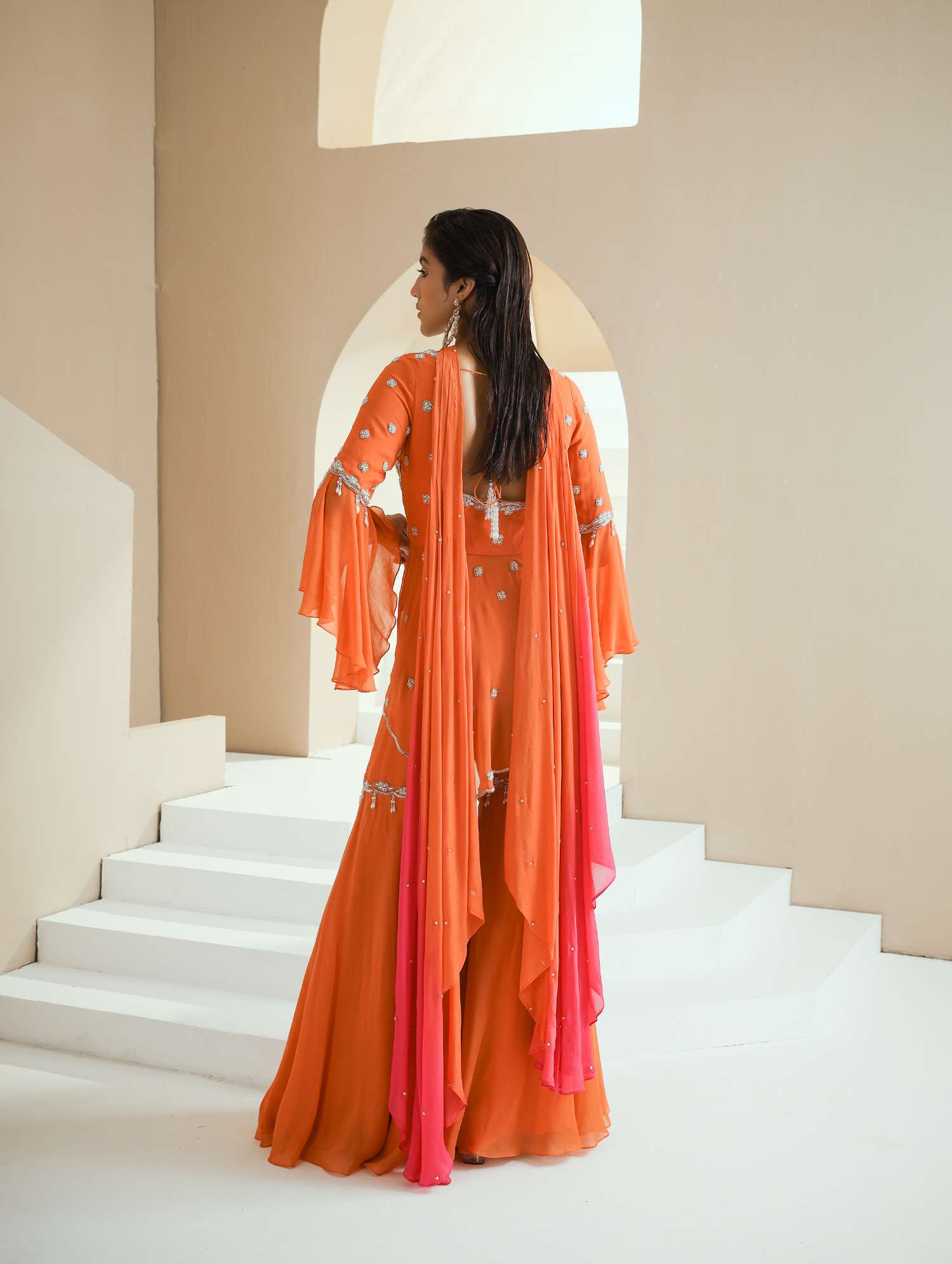 Peplum Top+Gharara Set