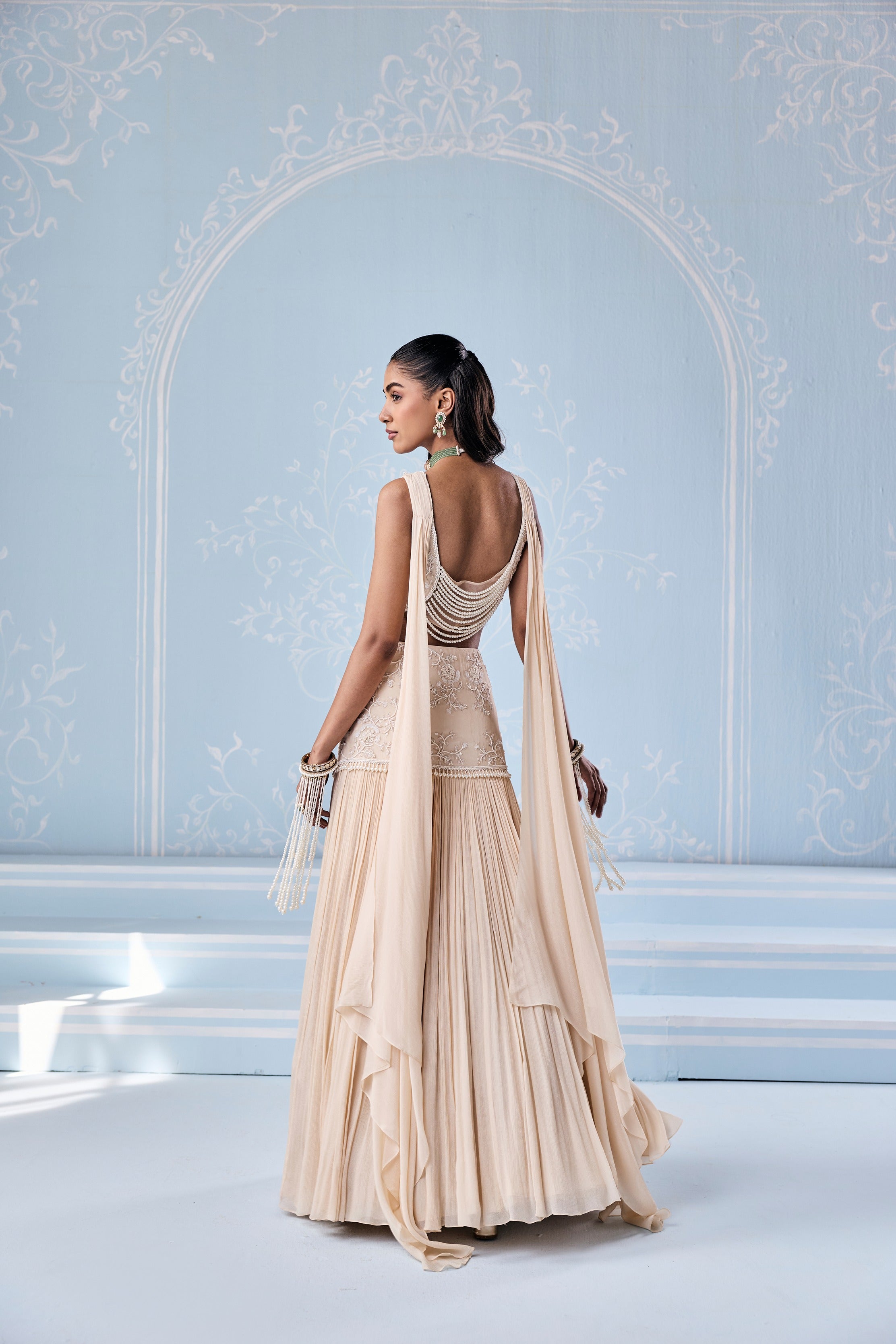 MARINE LEHENGA SET