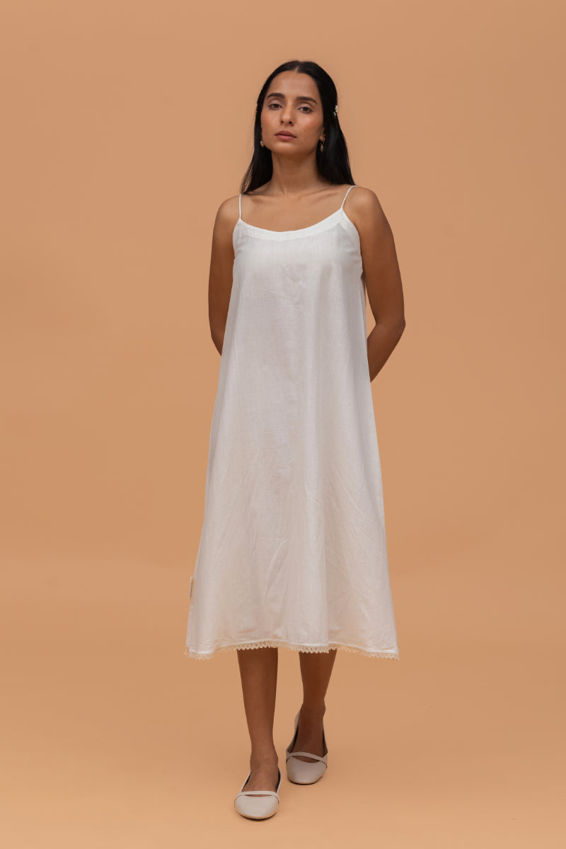 Off White Cotton Khadi All Occasion Inner/Slip