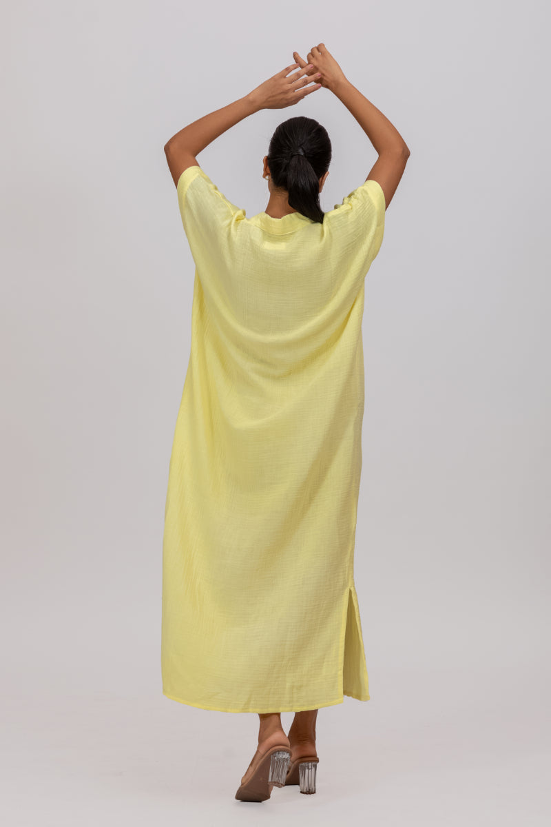 Sunshine Gots Certified Wrinkle Cotton Maxi Dress