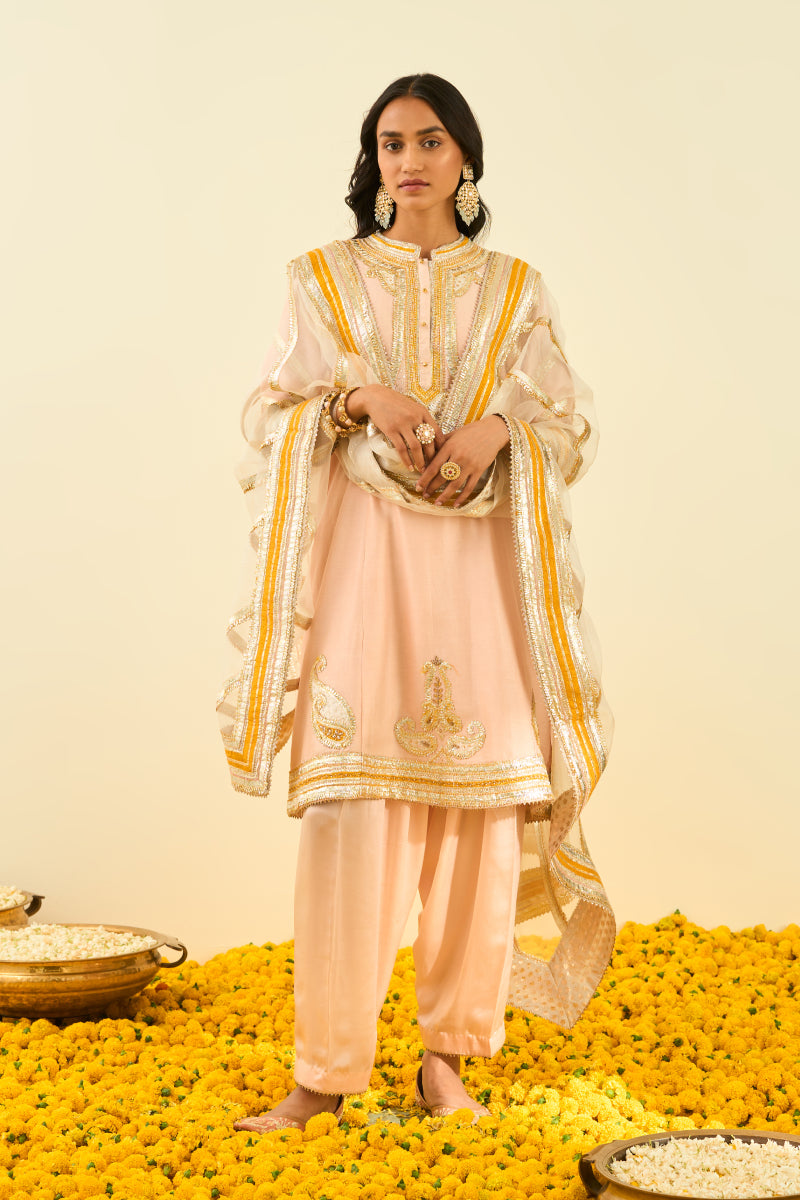Sadiyah- Short kurta with salwar and dupatta