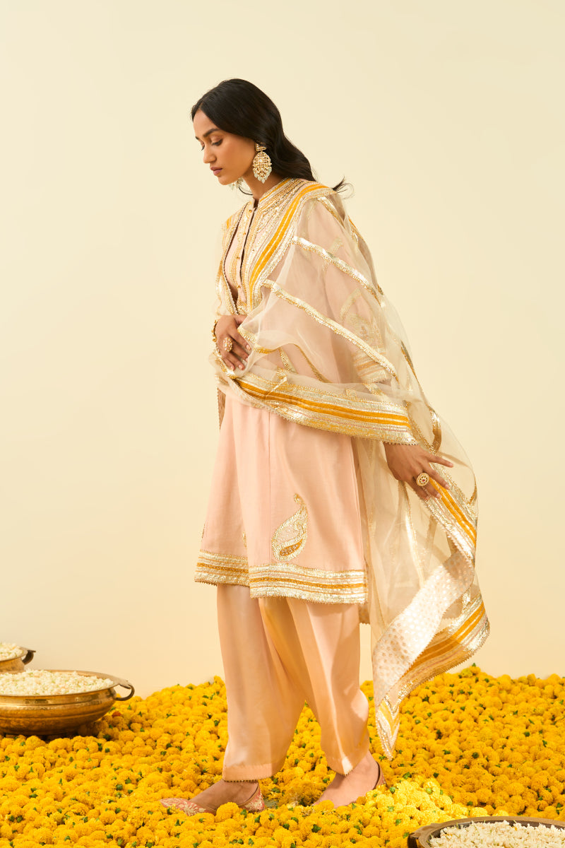 Sadiyah- Short kurta with salwar and dupatta