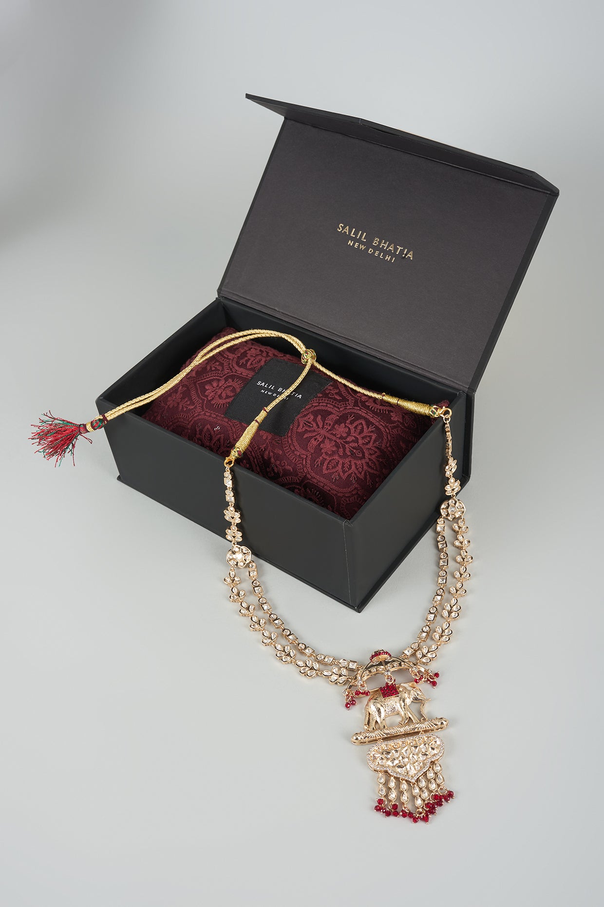 Gold Finish Imperial Elephant Handmade Mala