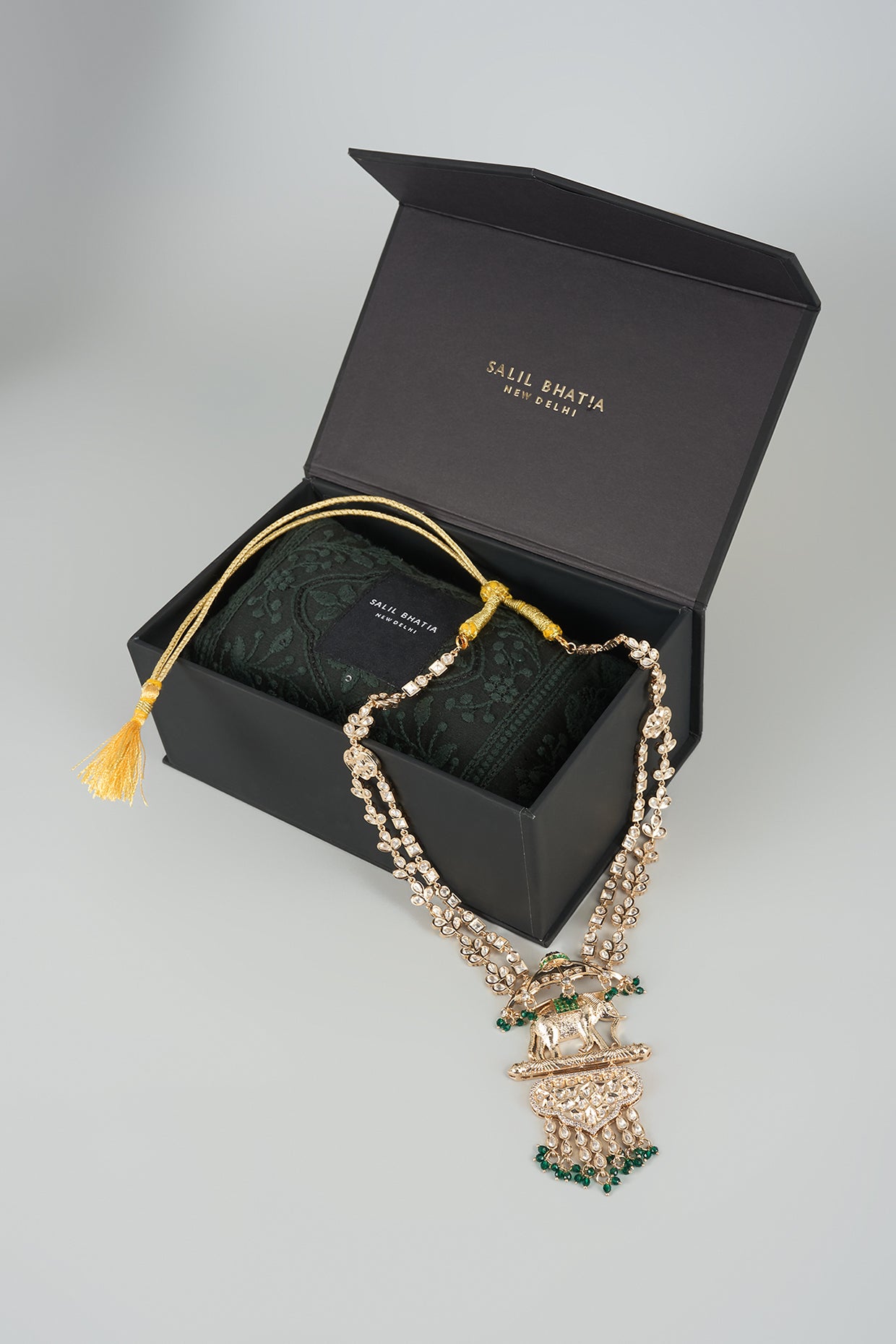 Gold Finish Imperial Elephant Handmade Mala