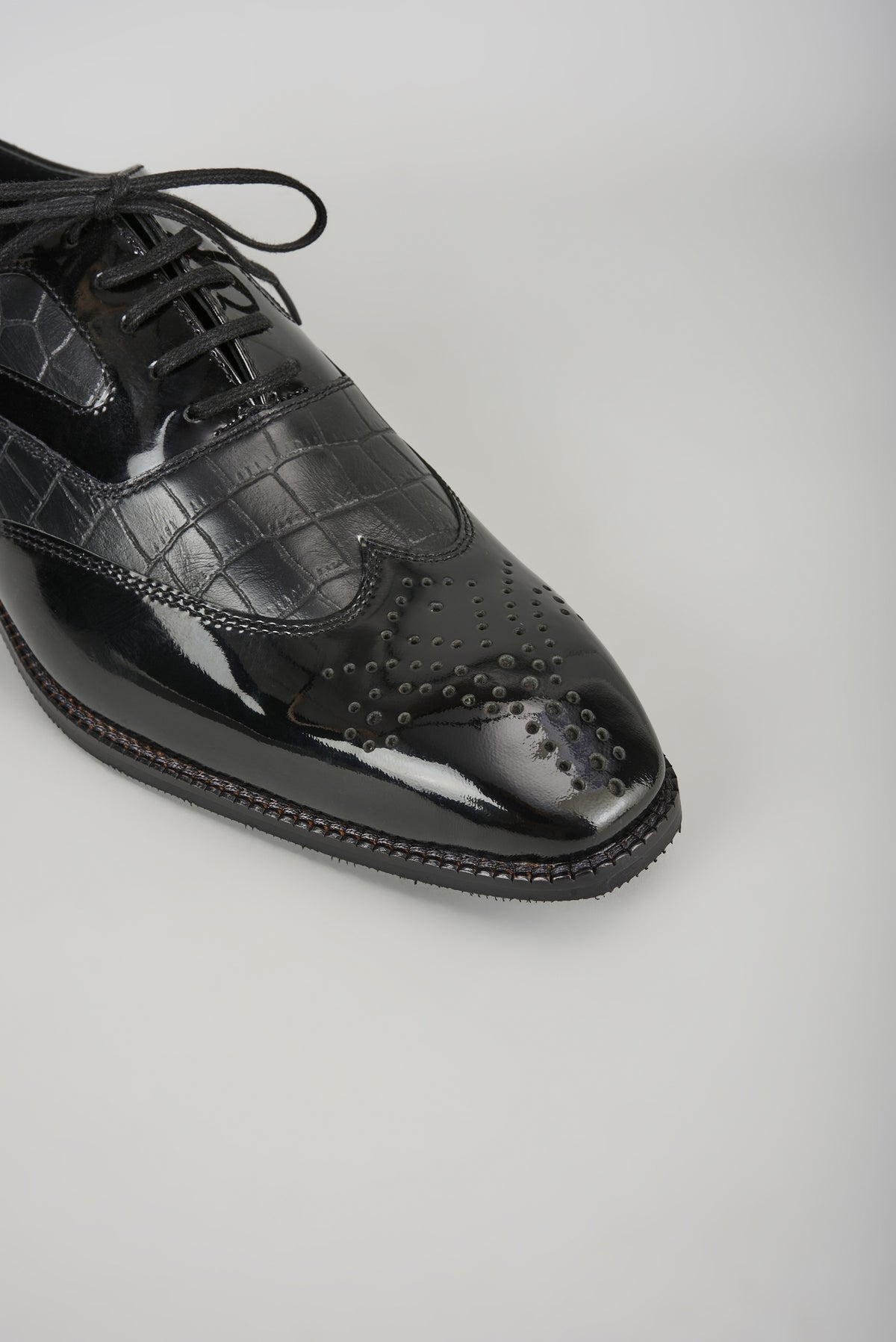 Blue Patina Leather Handmade Oxford Shoes