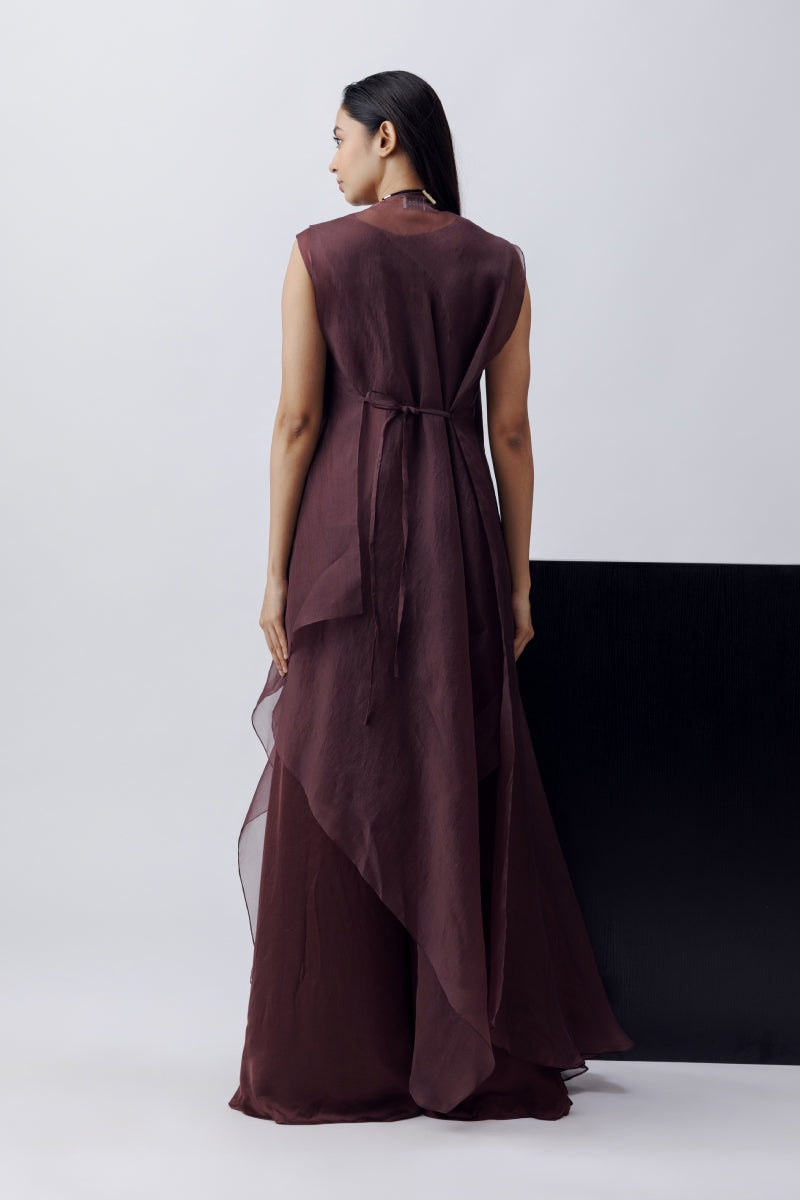 CAPE WITH GOLD BUTTONS AND JUMPSUIT