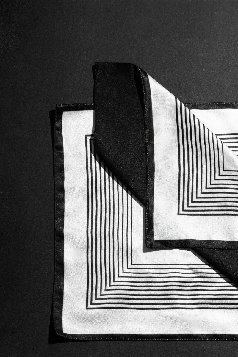 Sequence - Black & White - Pocket Squares