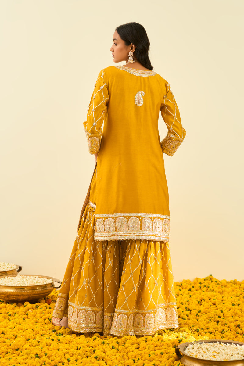 Shabina- Short kurta with garara and dupatta
