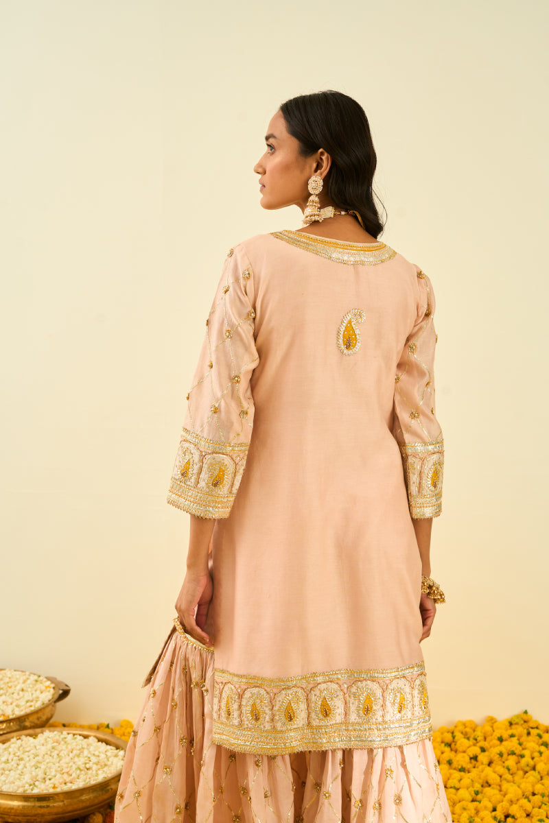 Shabina- Short kurta with garara and dupatta