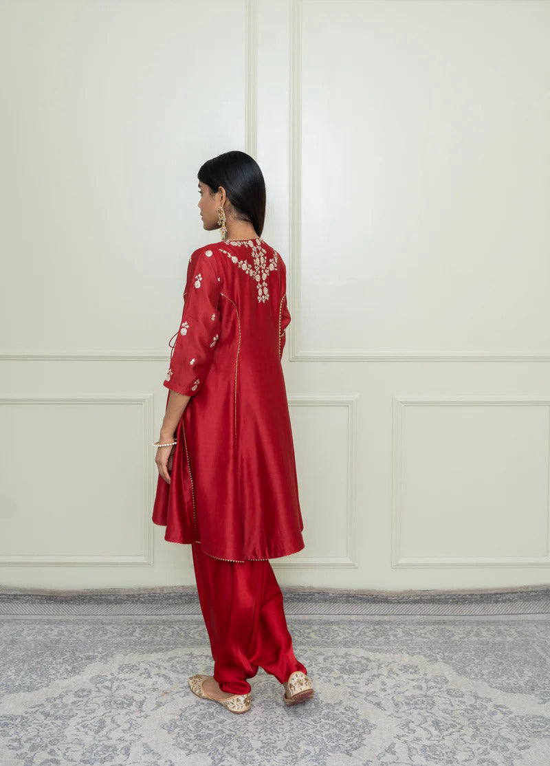 Shafira-Anghrakha with dhoti and dupatta