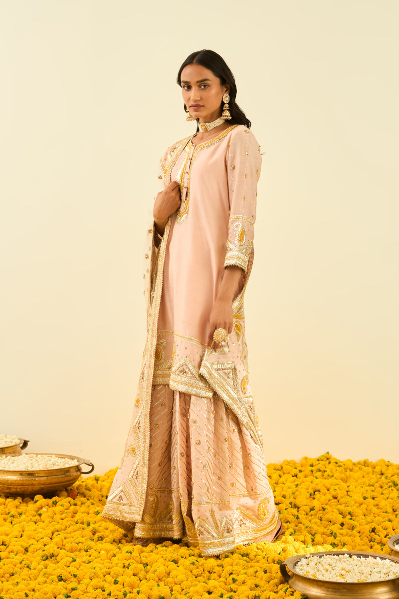 Shafna- Short kurta with garara and dupatta
