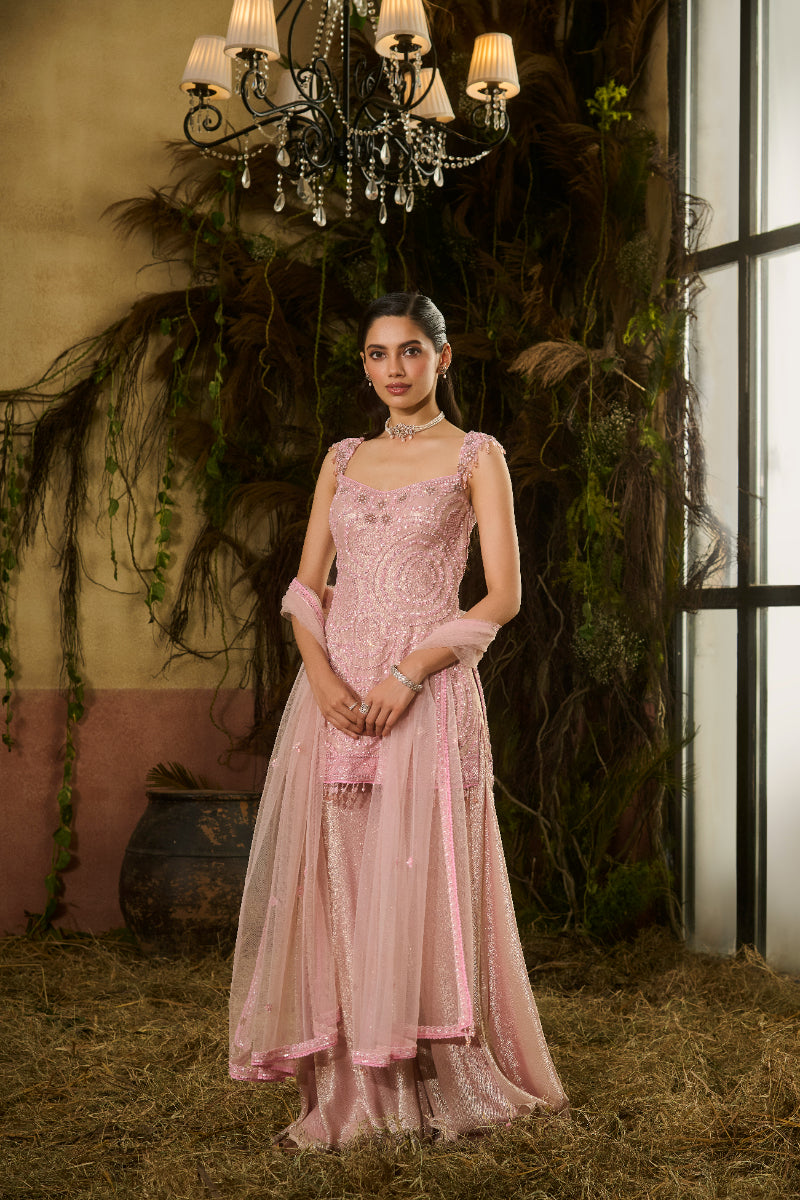 Short Kurti, Sharara, Dupatta