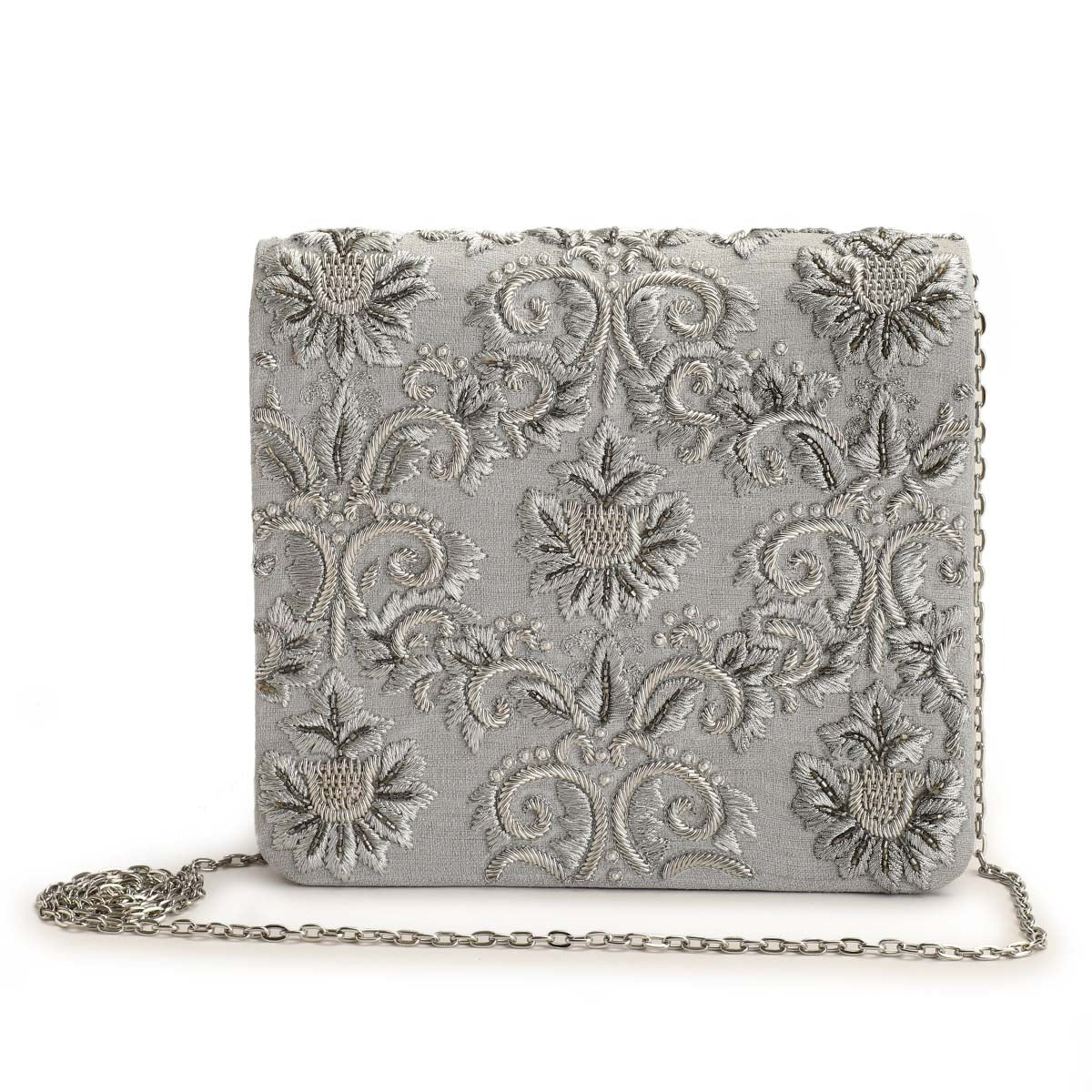 Silver Nagma Clutch