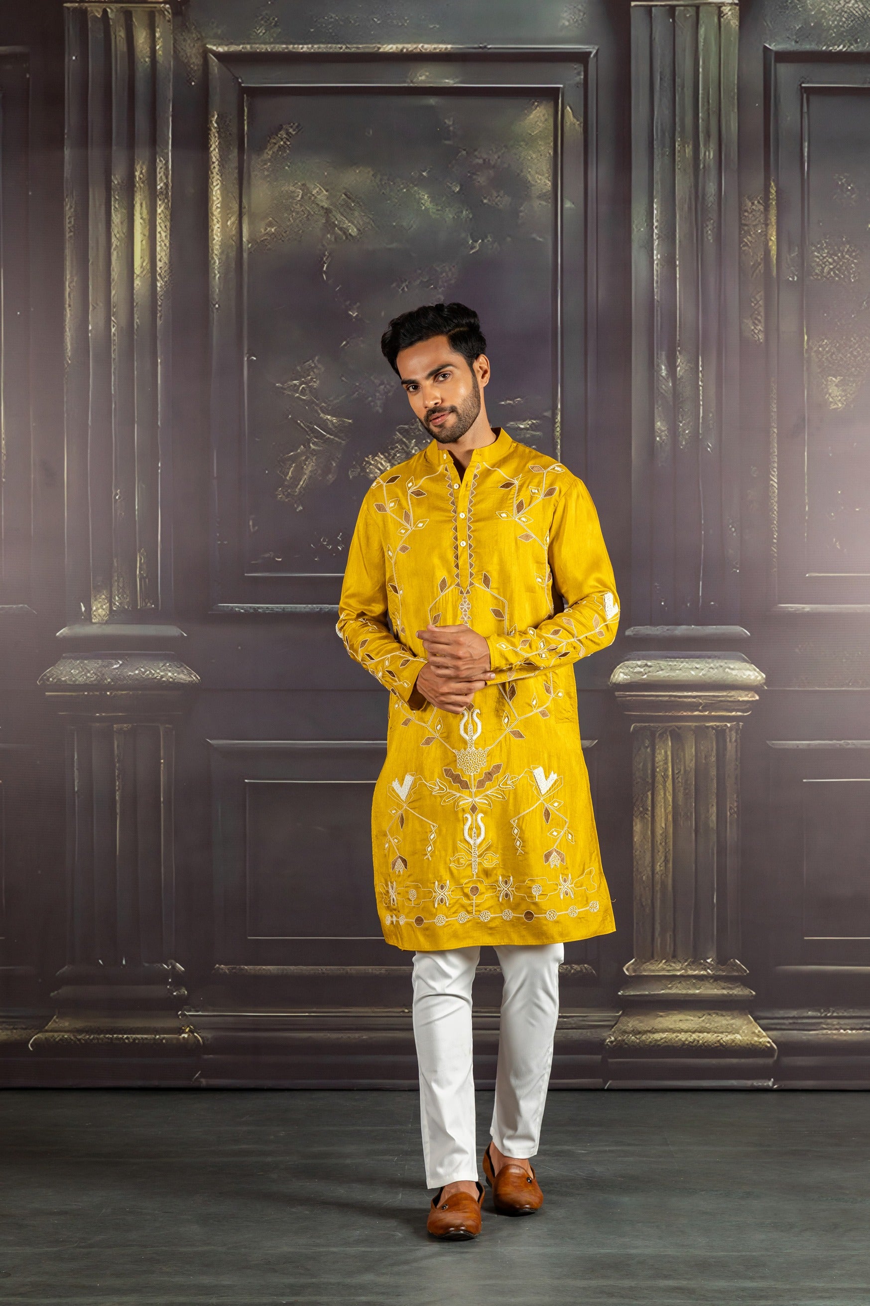 Golden Ember Kurta
