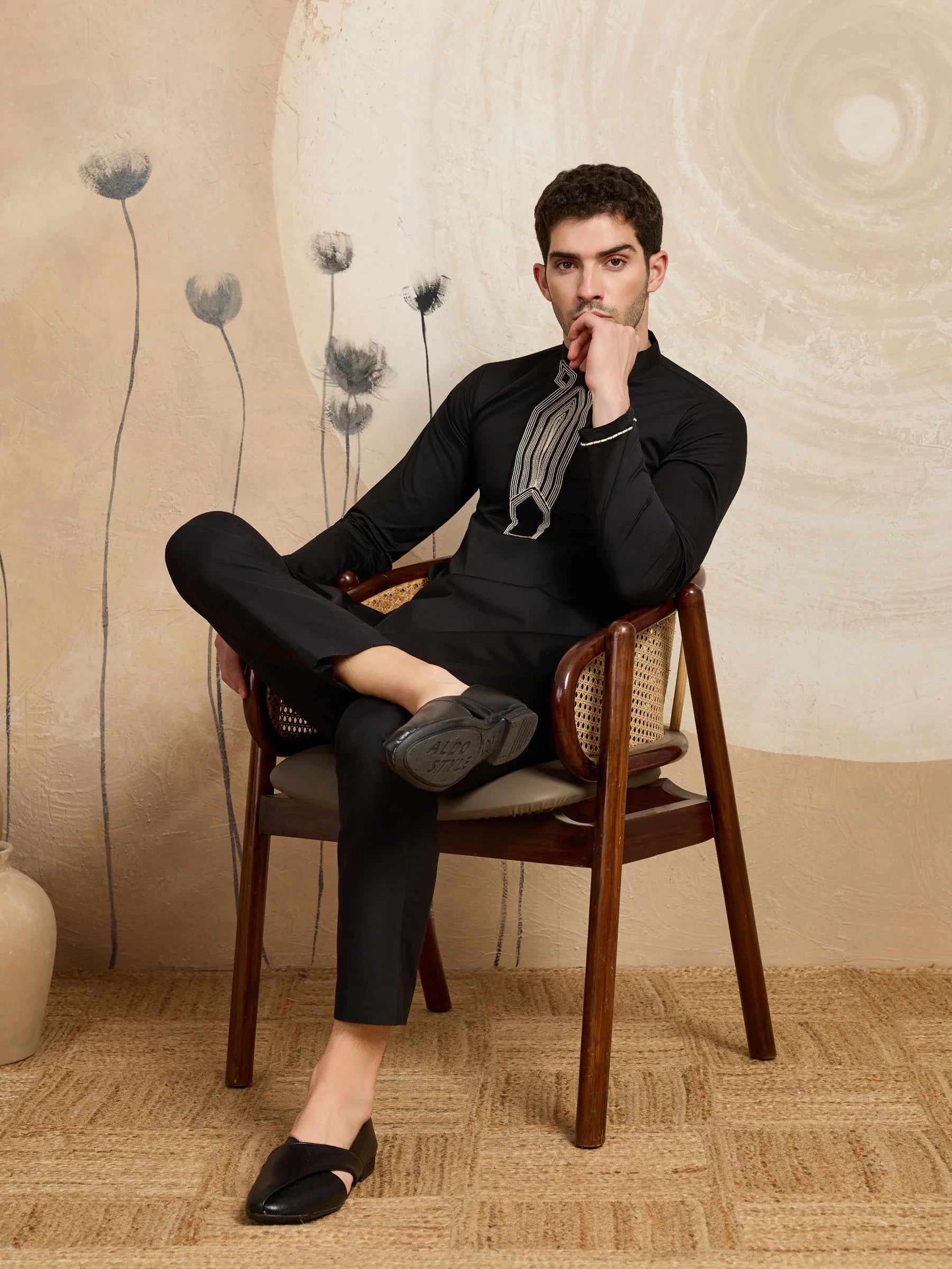 Black Tie Classic Kurta