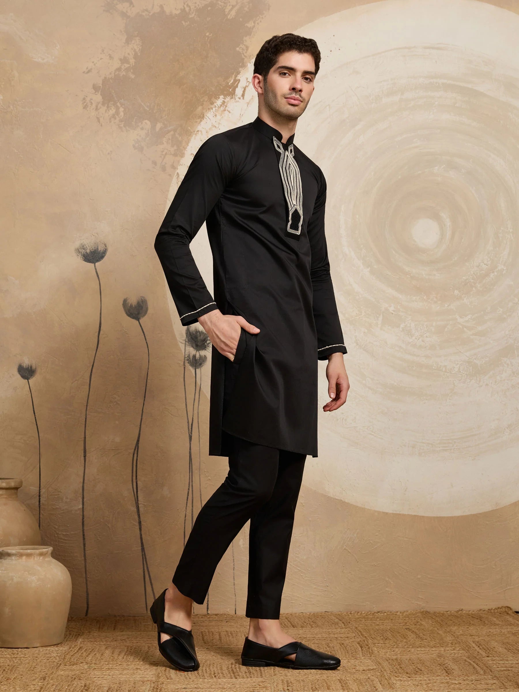 Black Tie Classic Kurta