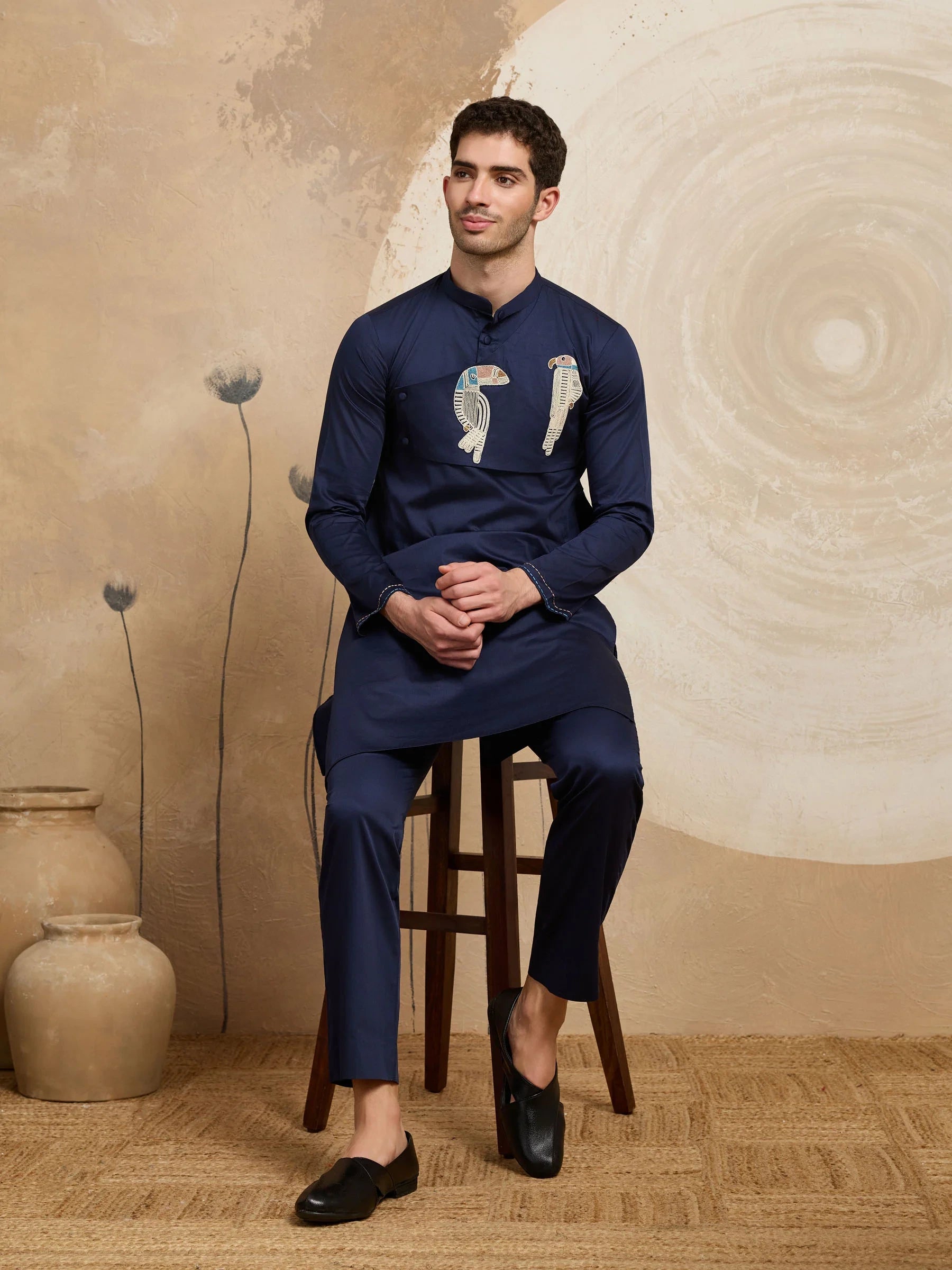 Azure Parrot Kurta