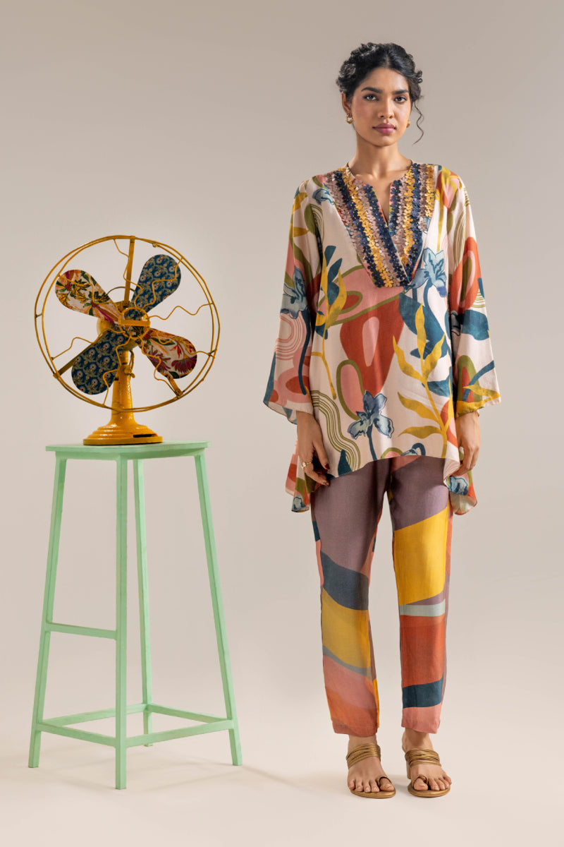 Flora embellished co-ord set