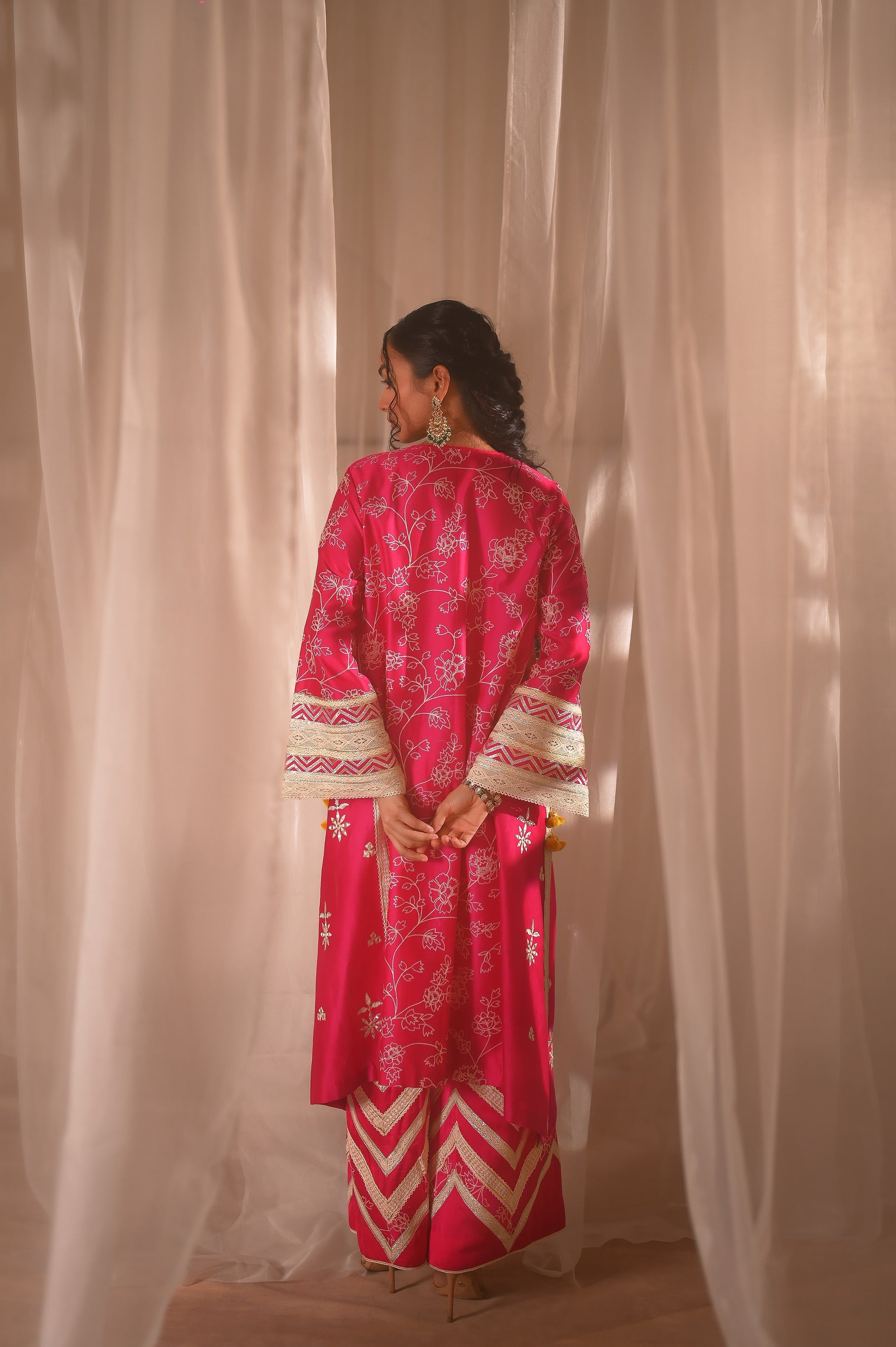 Front Open Side Kali Kurta Set