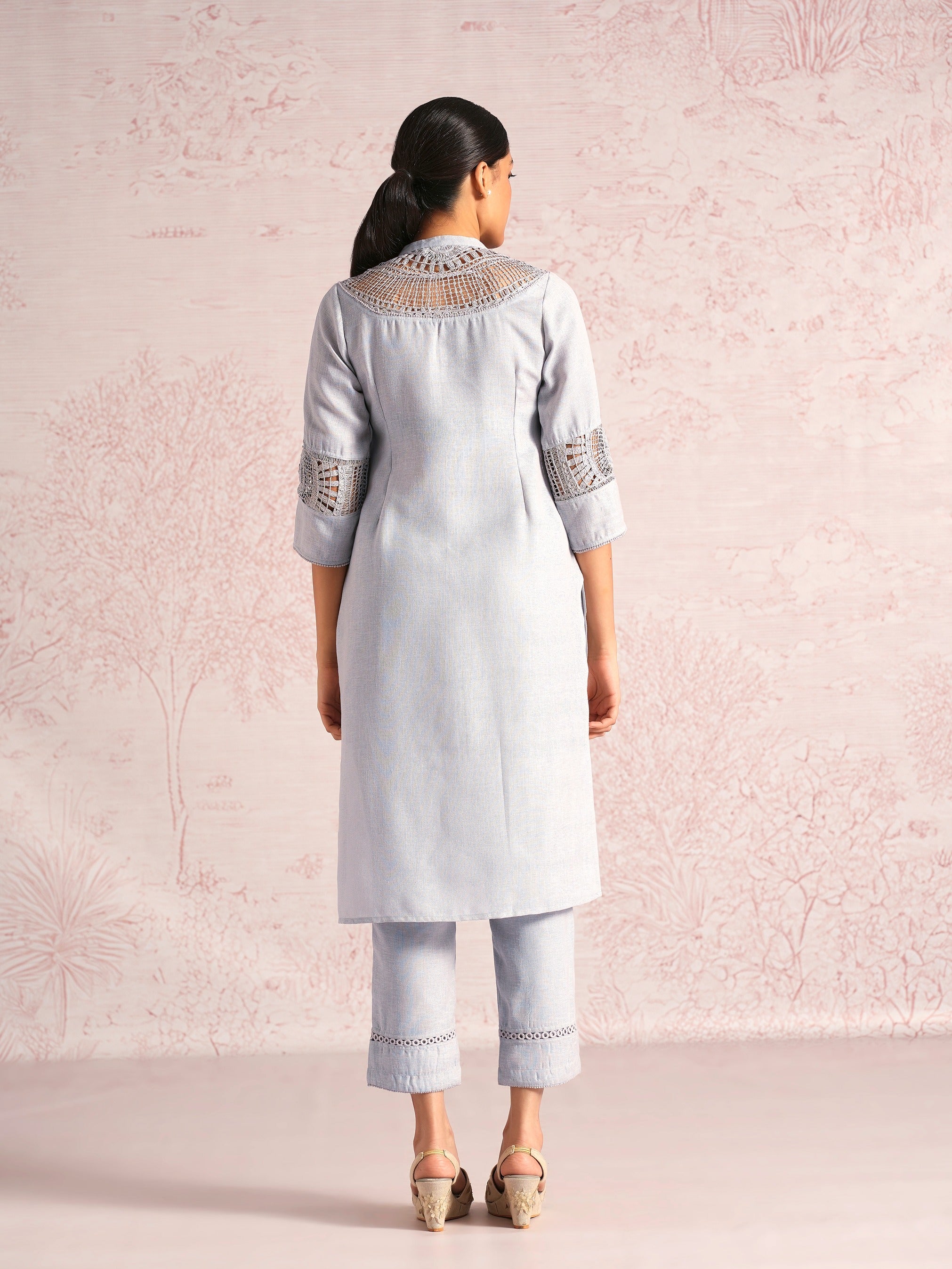 Summer Threads Cara Kurta set - Smoke