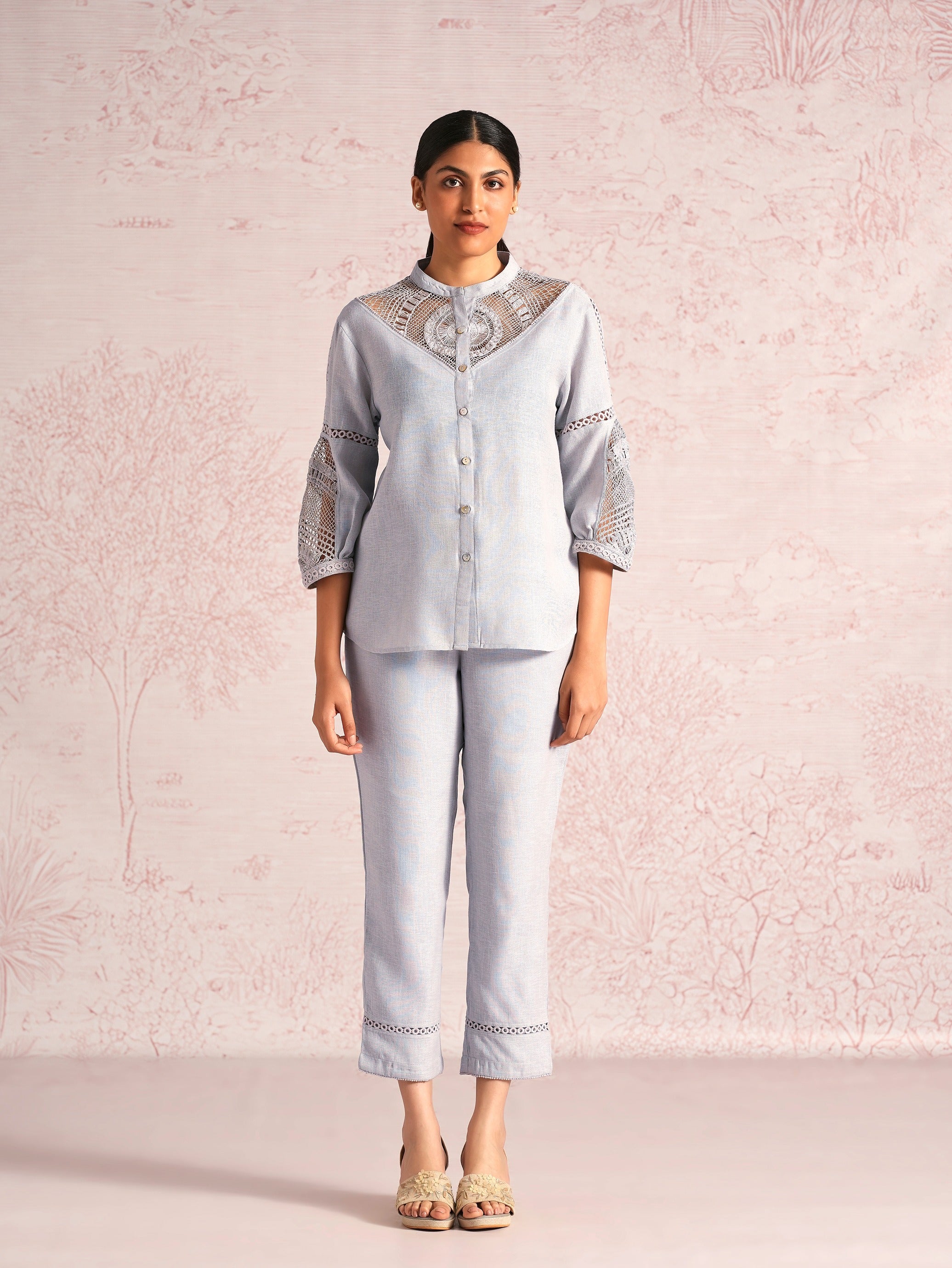Summer Threads Cara Shirt Co-ord set - Smoke
