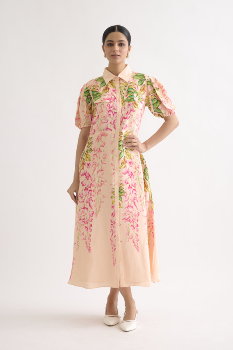 Rose Reverie Shirt Dress