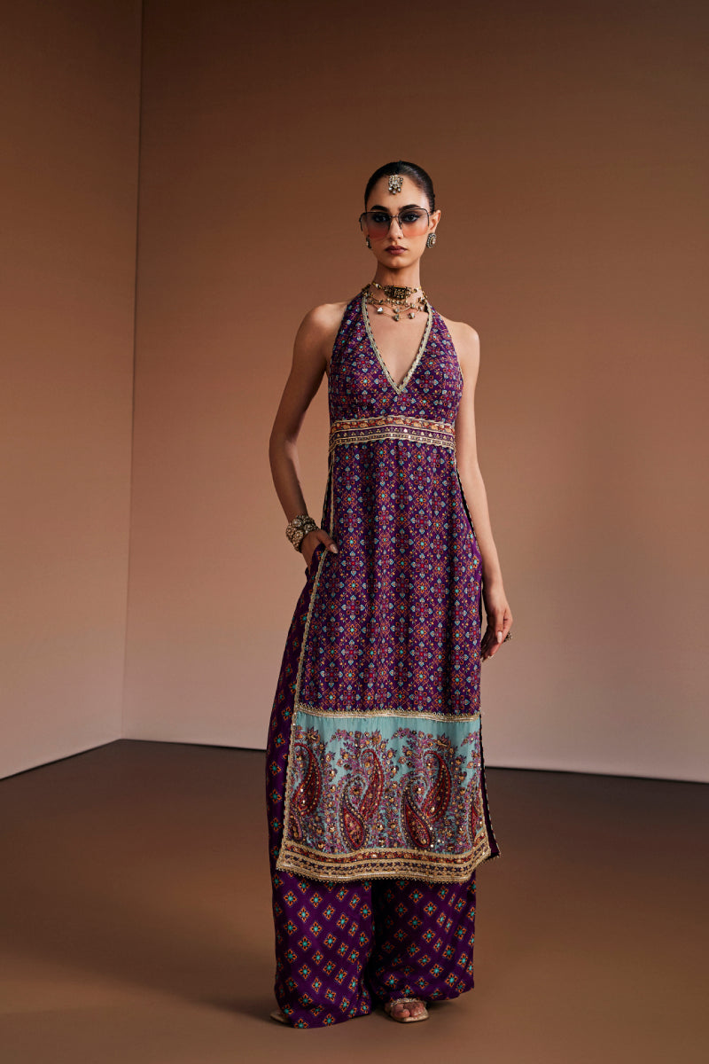 Royal Purple Regal Paisley Co-Ord Set