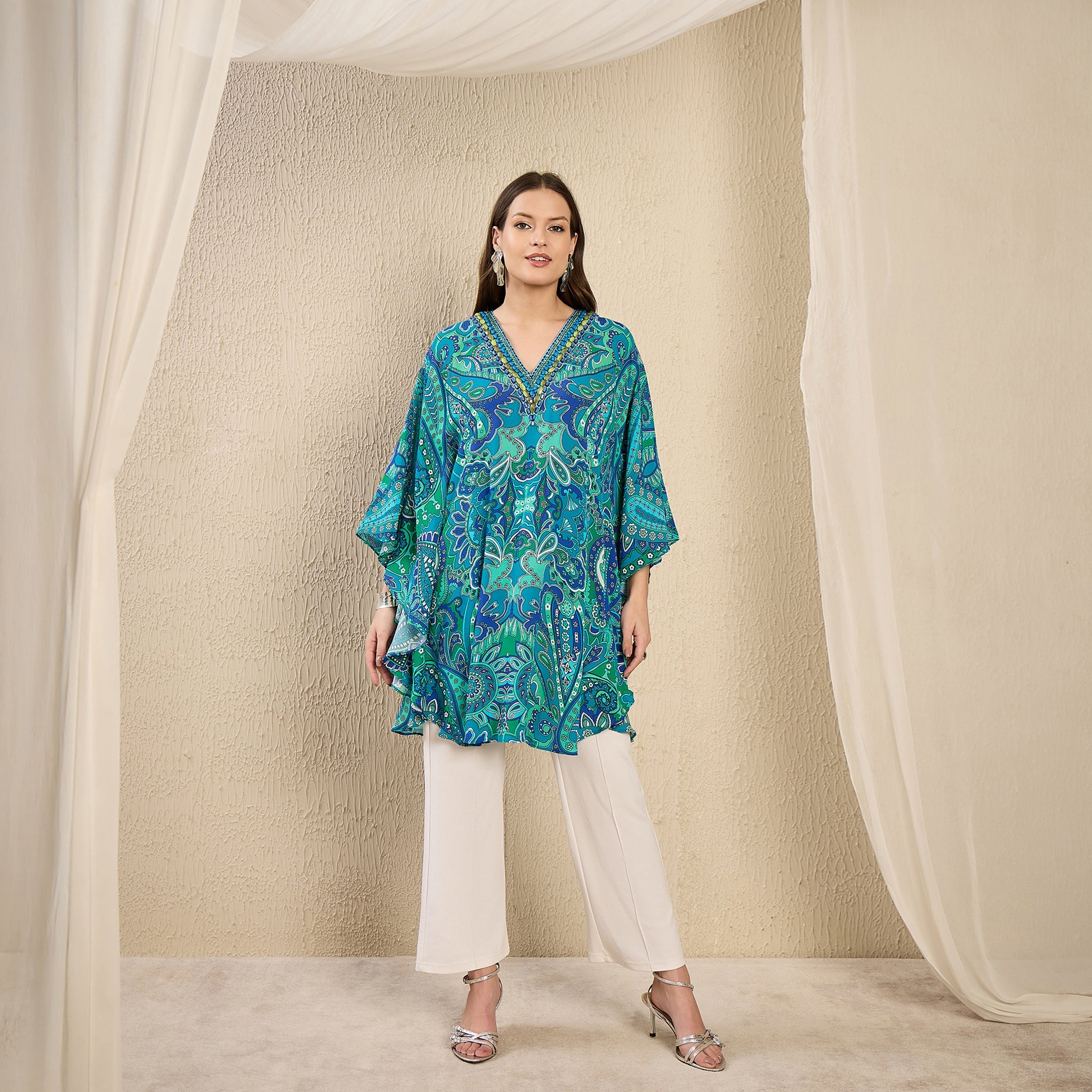 Blue and Green Paisley Tunic