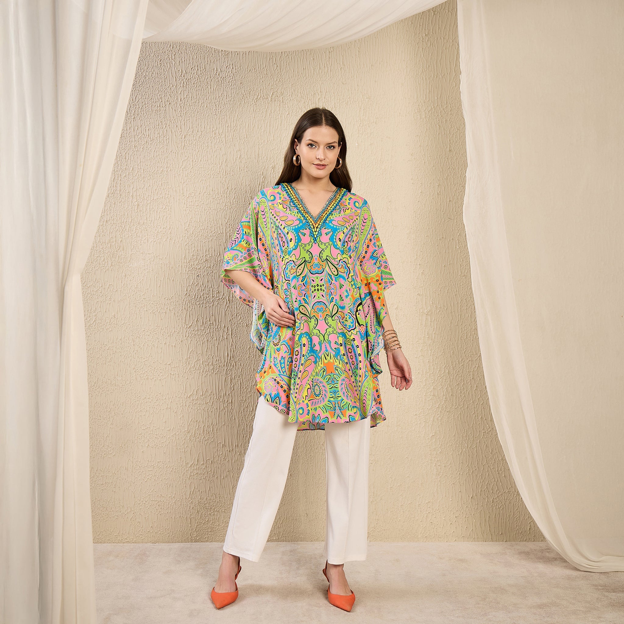 Pink and Blue Paisley Tunic