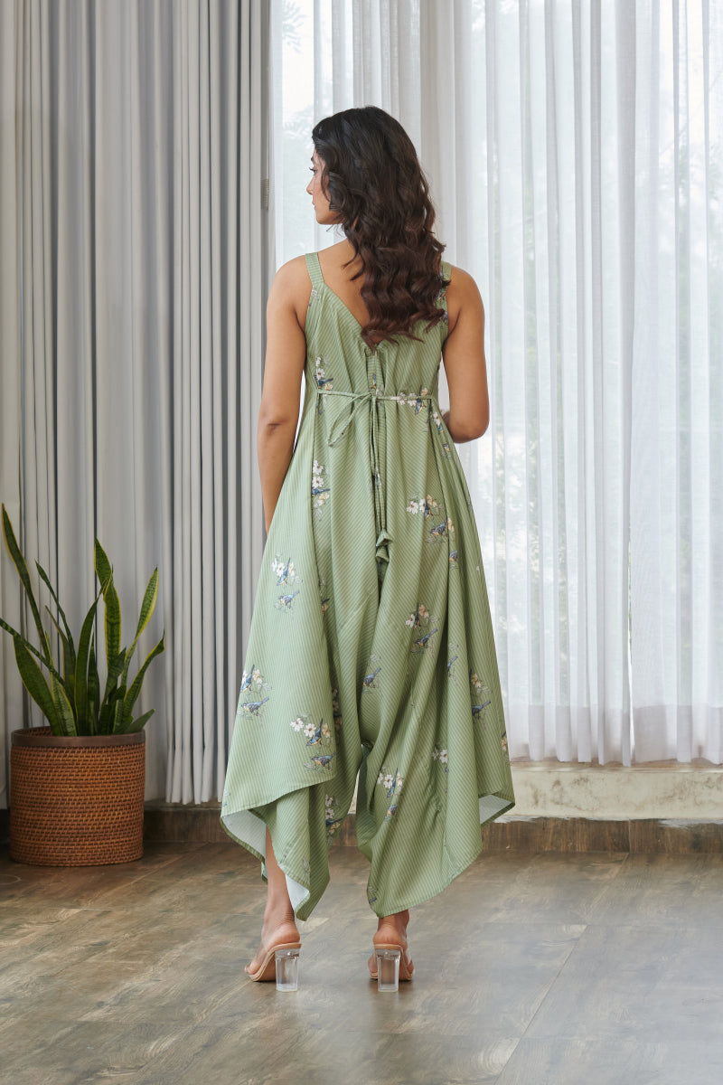 Tulsi Green Palazzo Jumpsuit