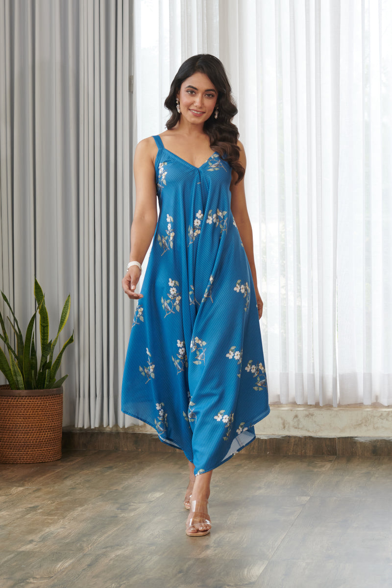 Indra Blue Palazzo Jumpsuit