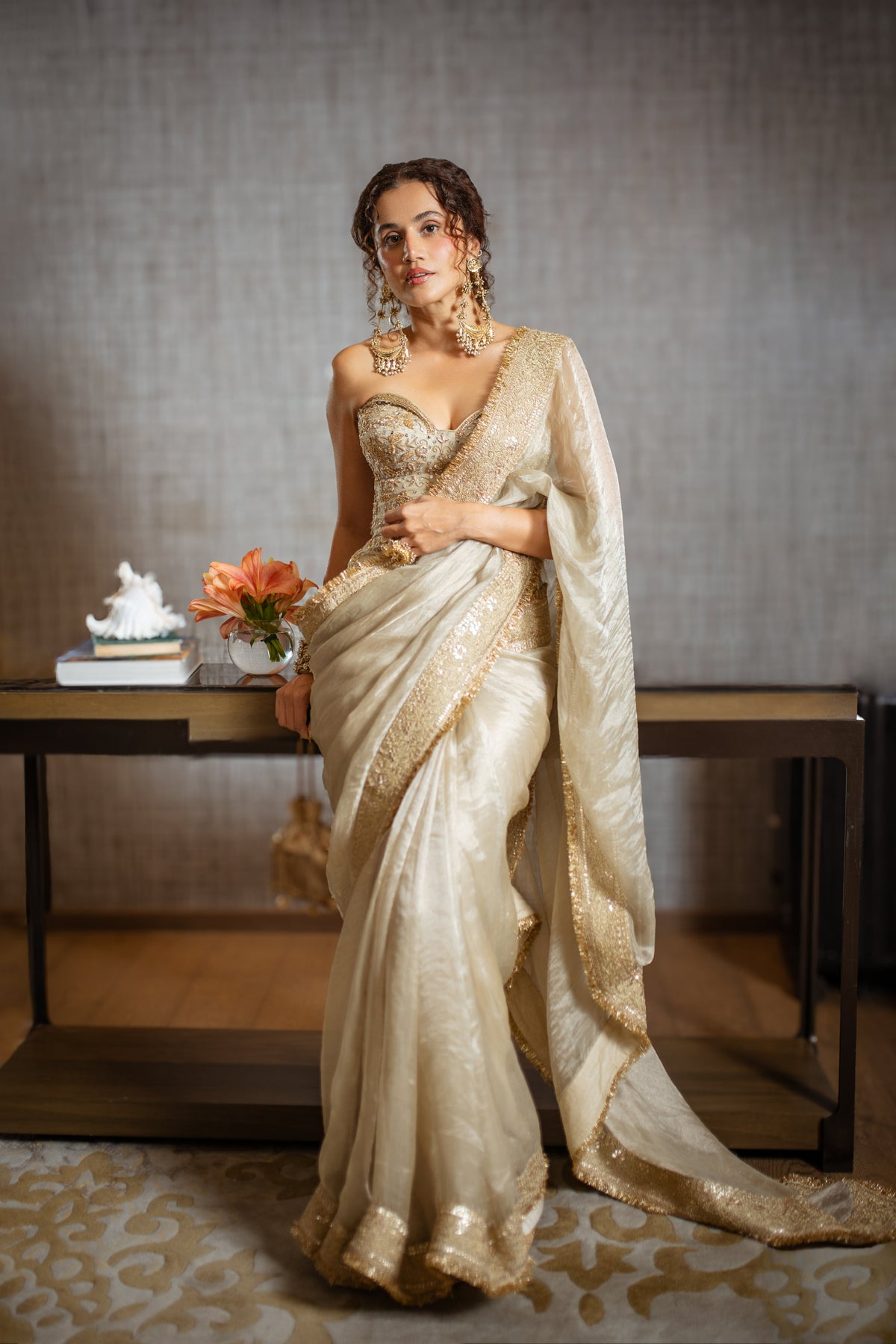 Taapsee Pannu in Sabira Saree Set