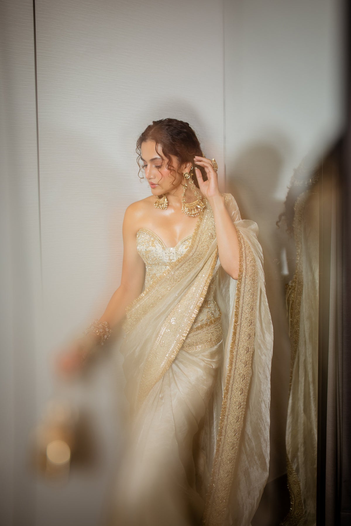 Taapsee Pannu in Sabira Saree Set