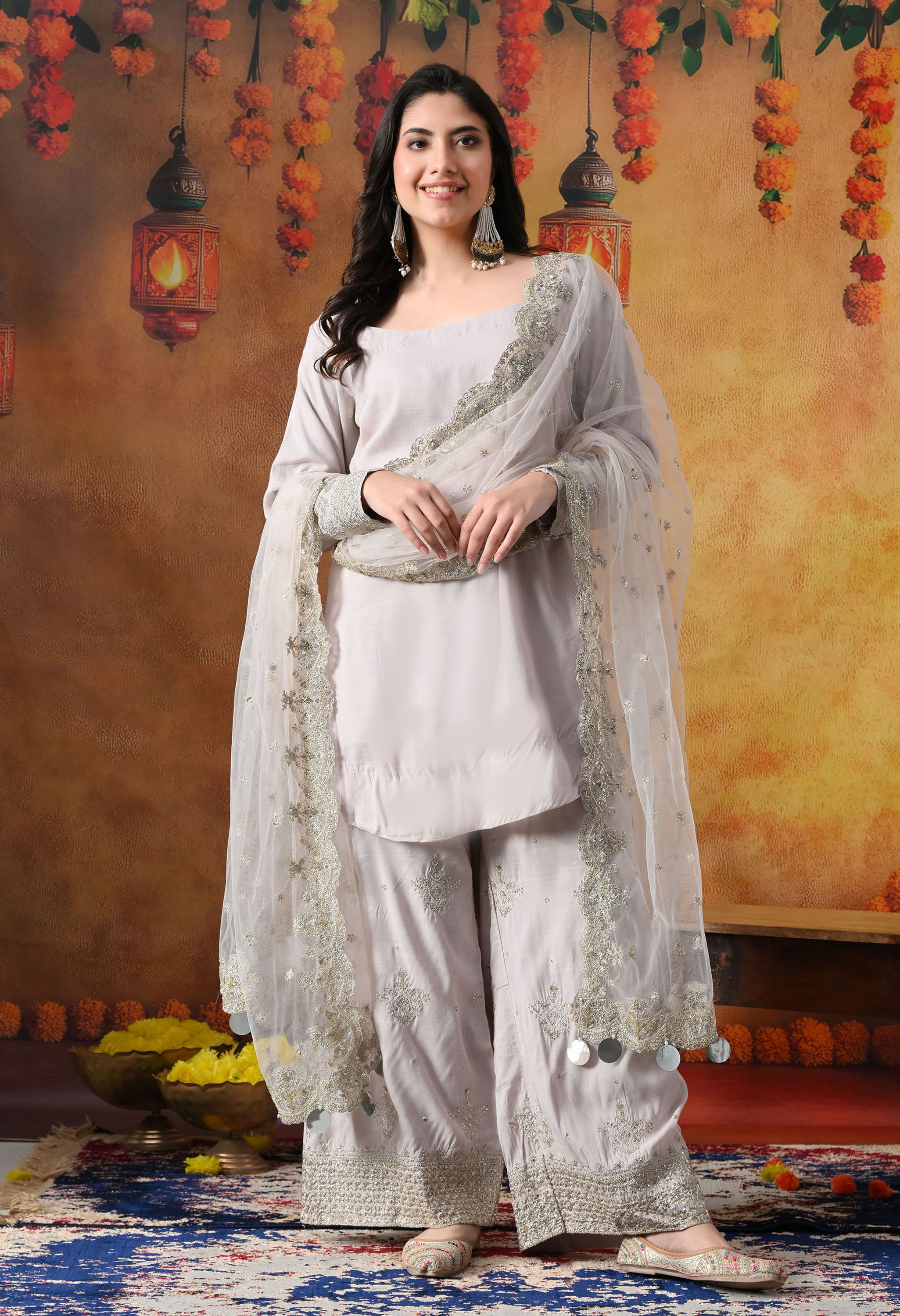 Light Pink Cotton Silk Kurta Set