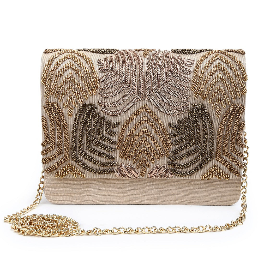 Unique Design Gold Clutch