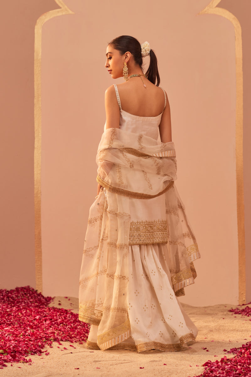 Yasmin- Short Kurta With Garara And Dupatta