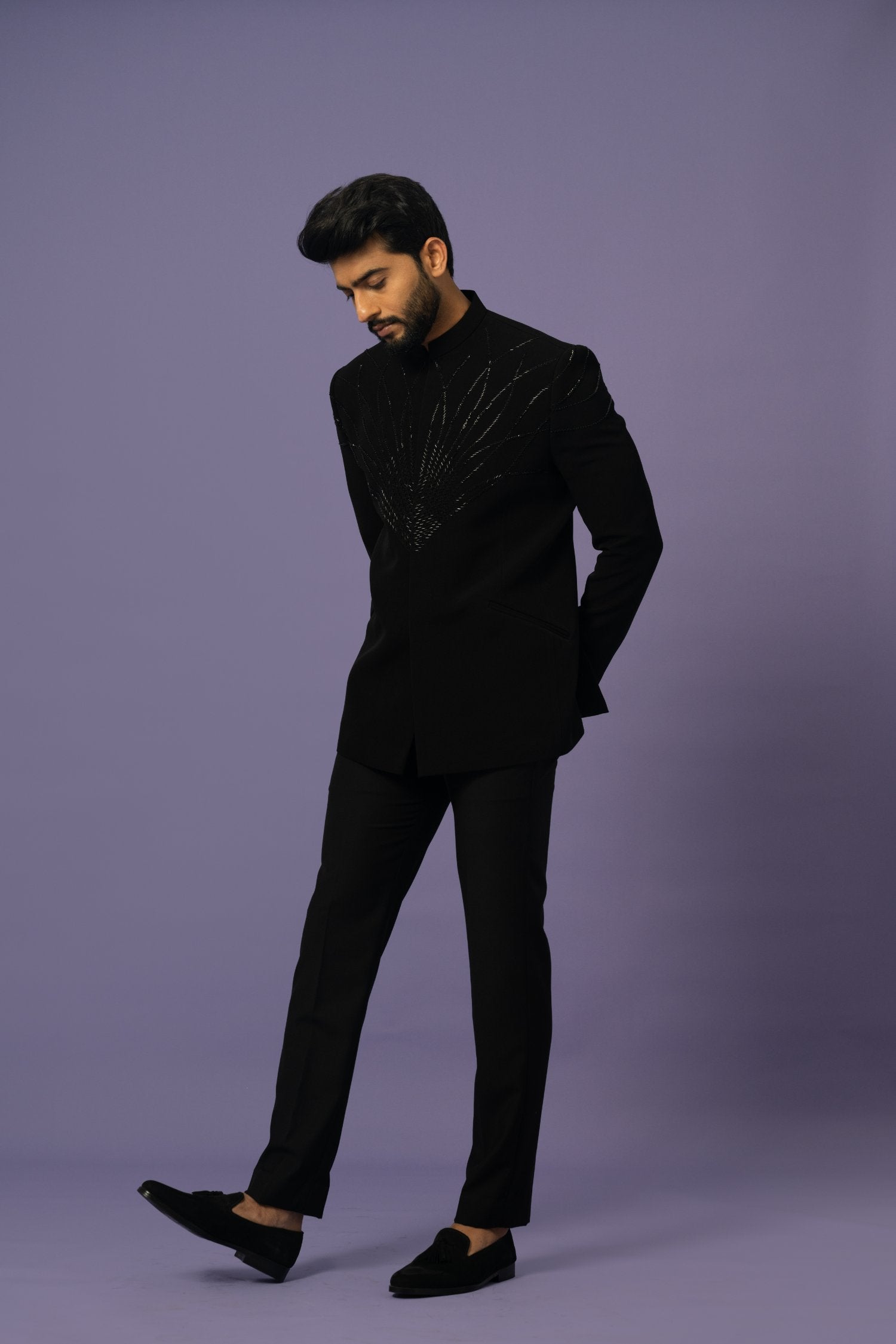 Ink Black Bandhgala Set