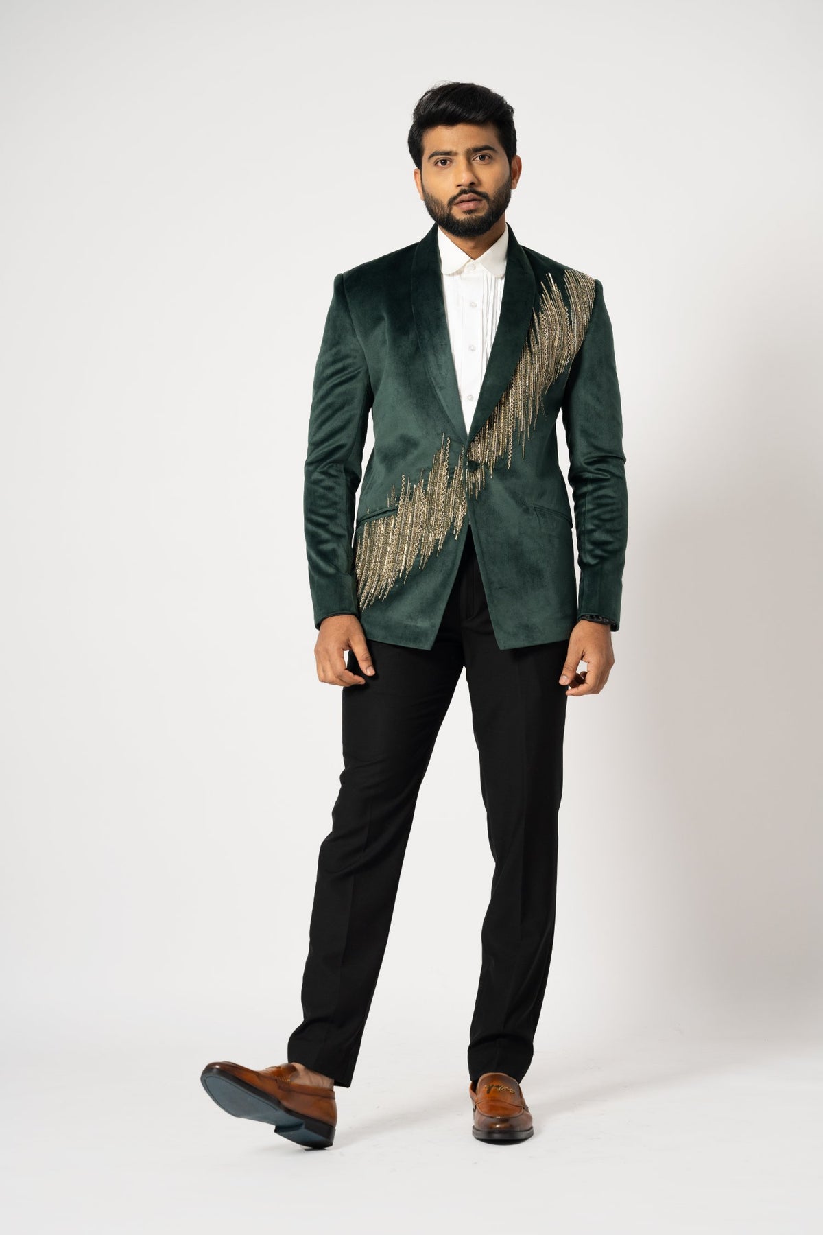 Gotham Shimmering Blazer Set