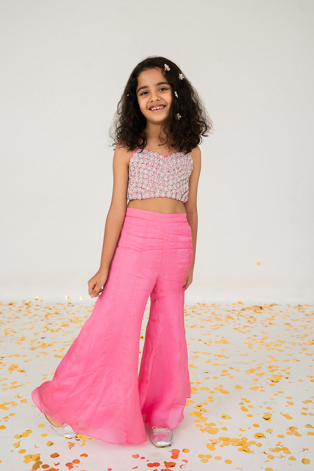 PINK PALAZZO SET