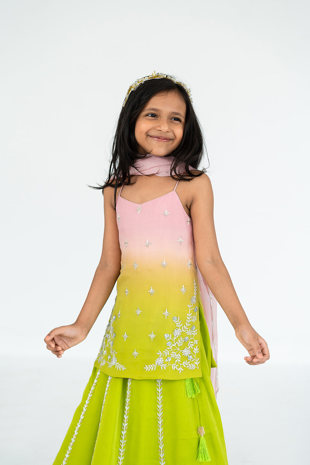 LIGHT PINK SHADED KURTA SET