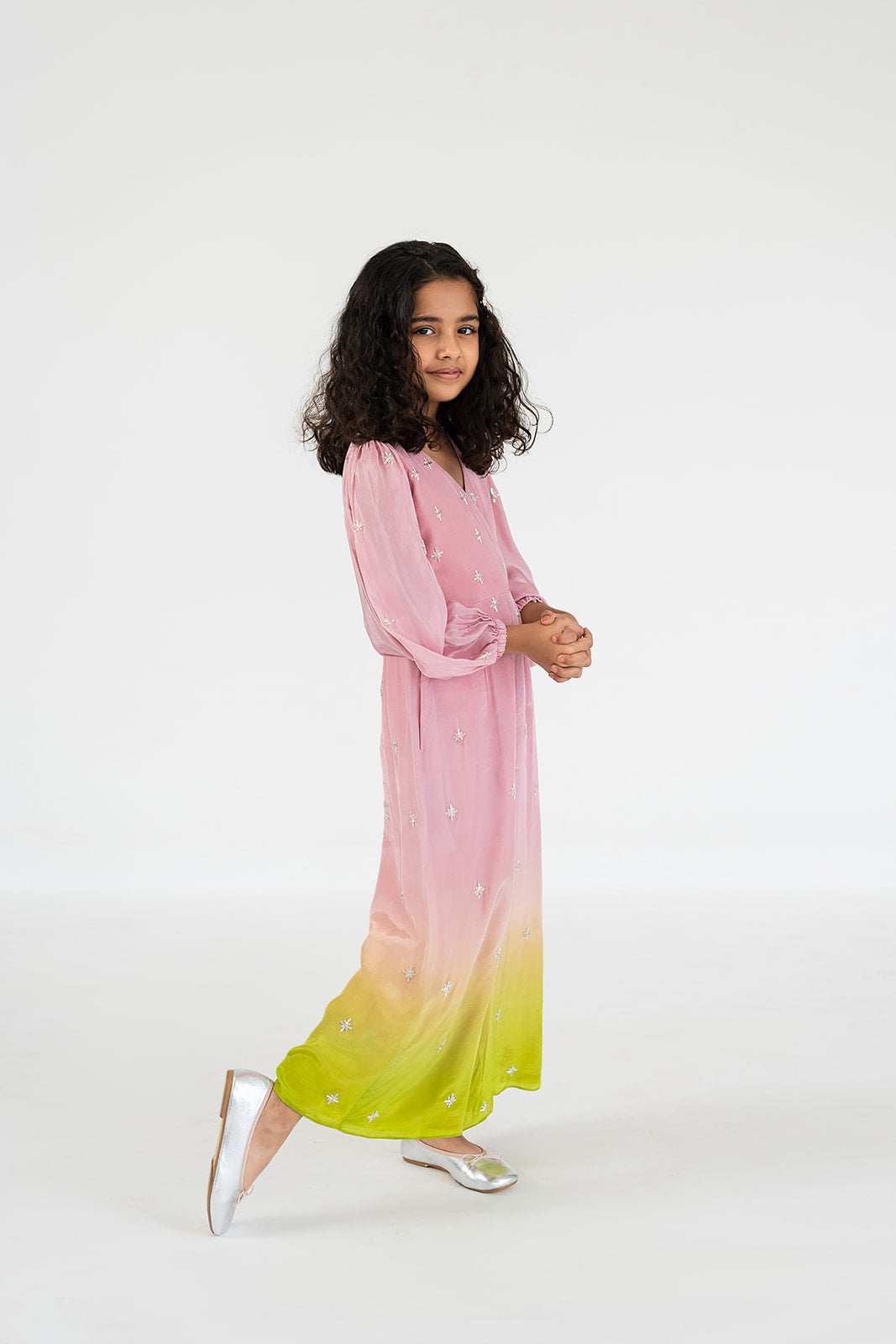 LIGHT PINK OVERLAP JUMPSUIT