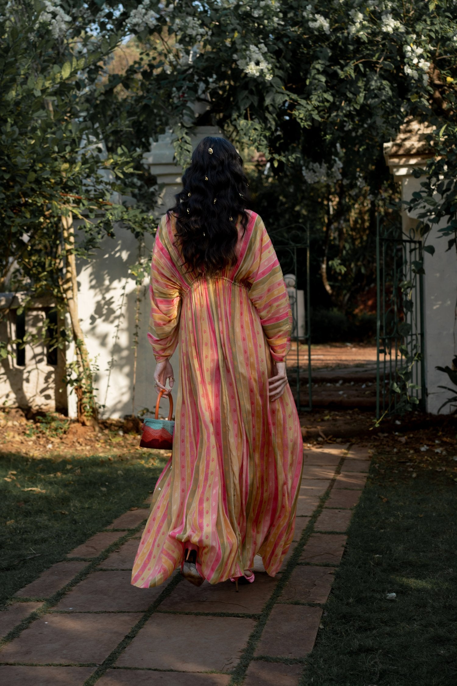 Vintage Stripe Kaftan Set