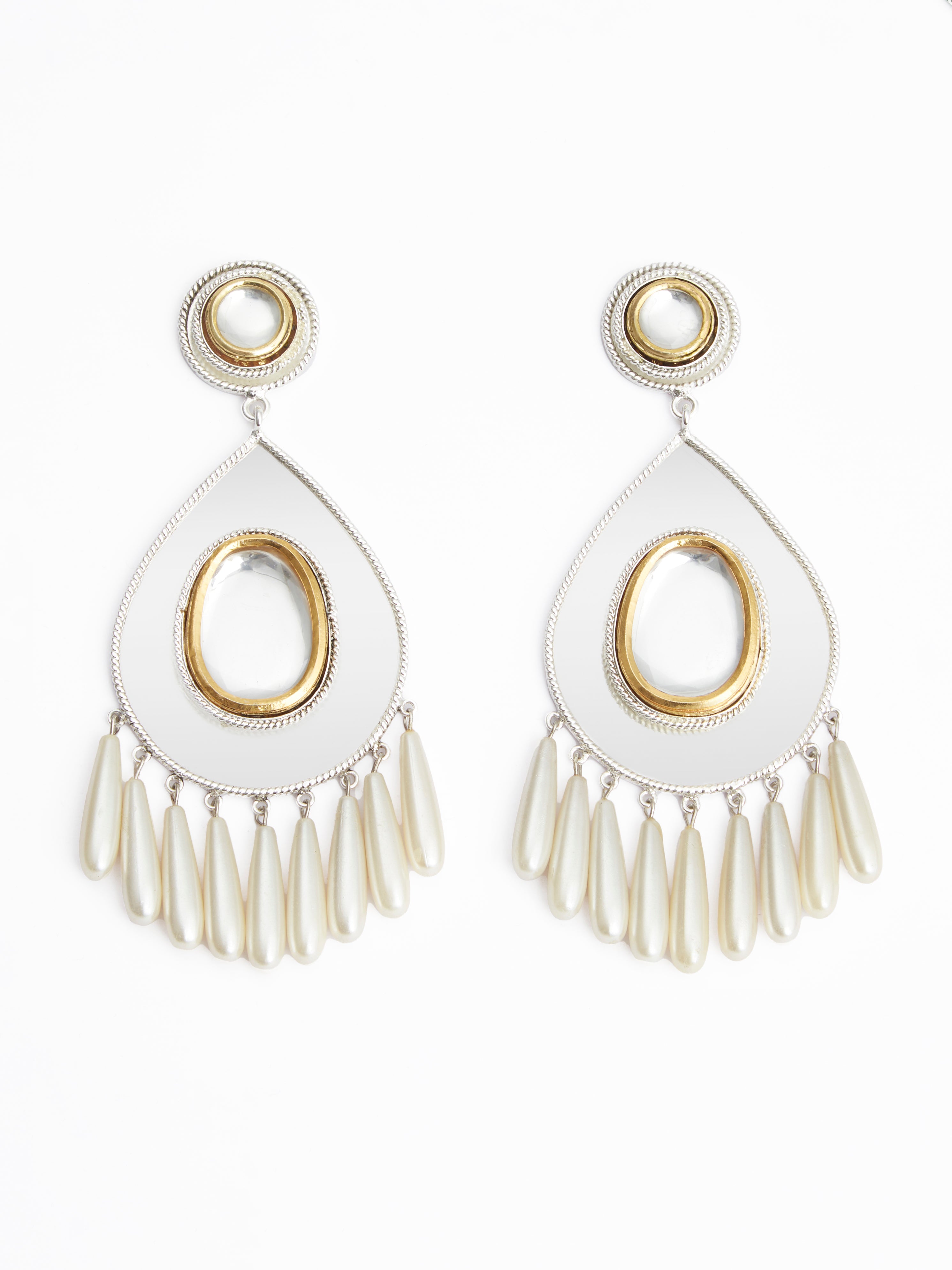 POLKI DROP CHANDELIER EARRING