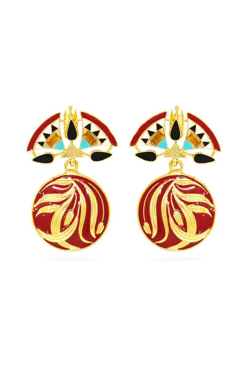 Allure Red Drop Earrings