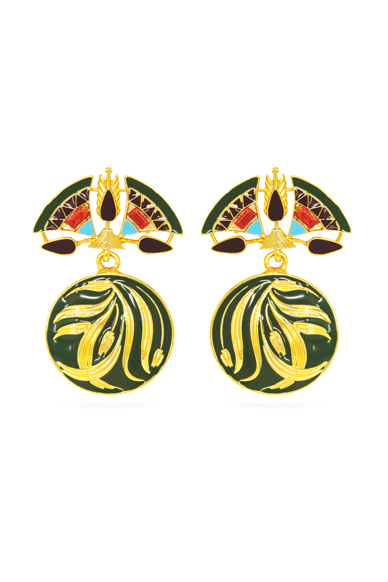 Allure Green Drop Earrings
