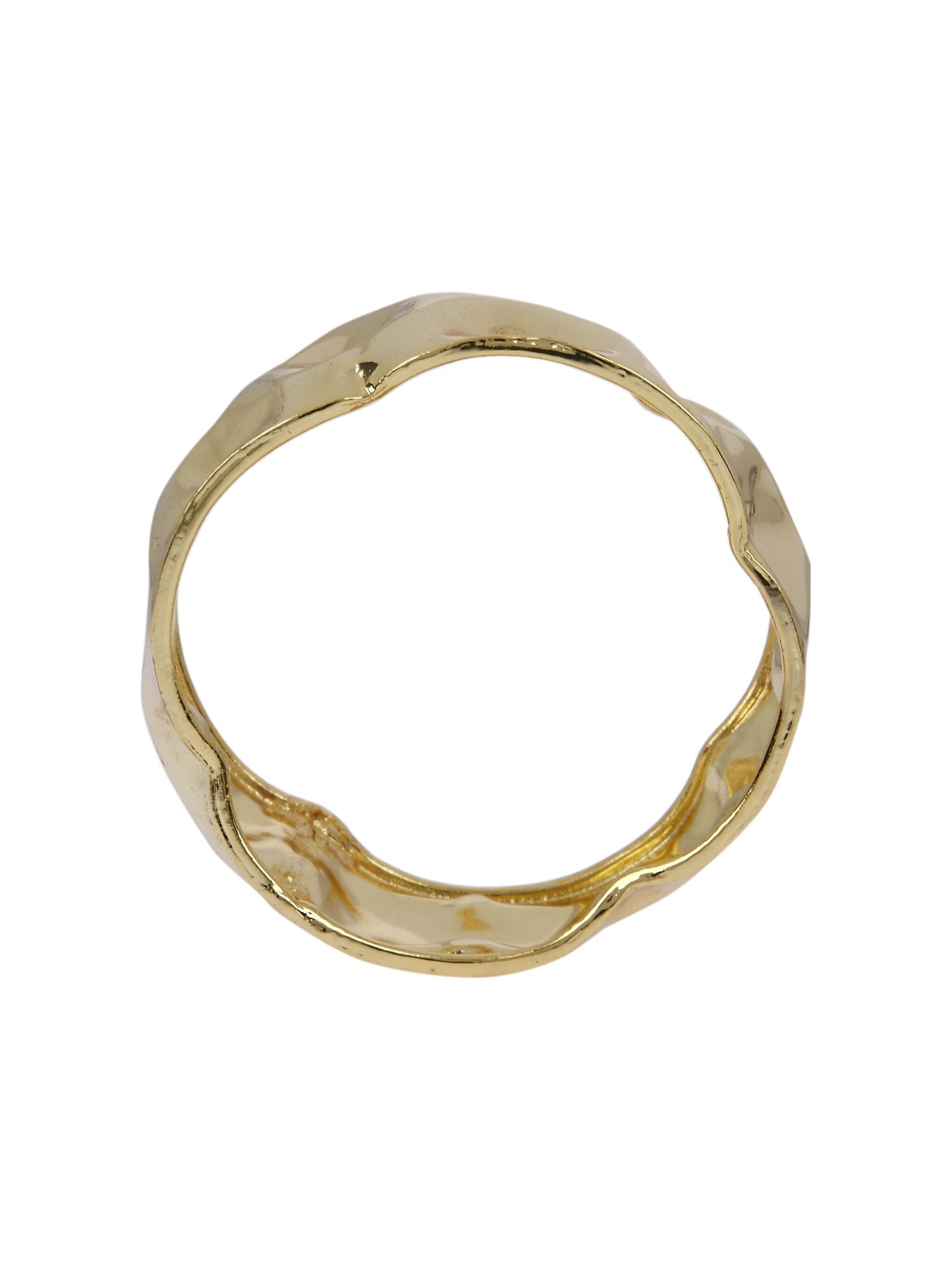 Metal Crush Gold Bangle