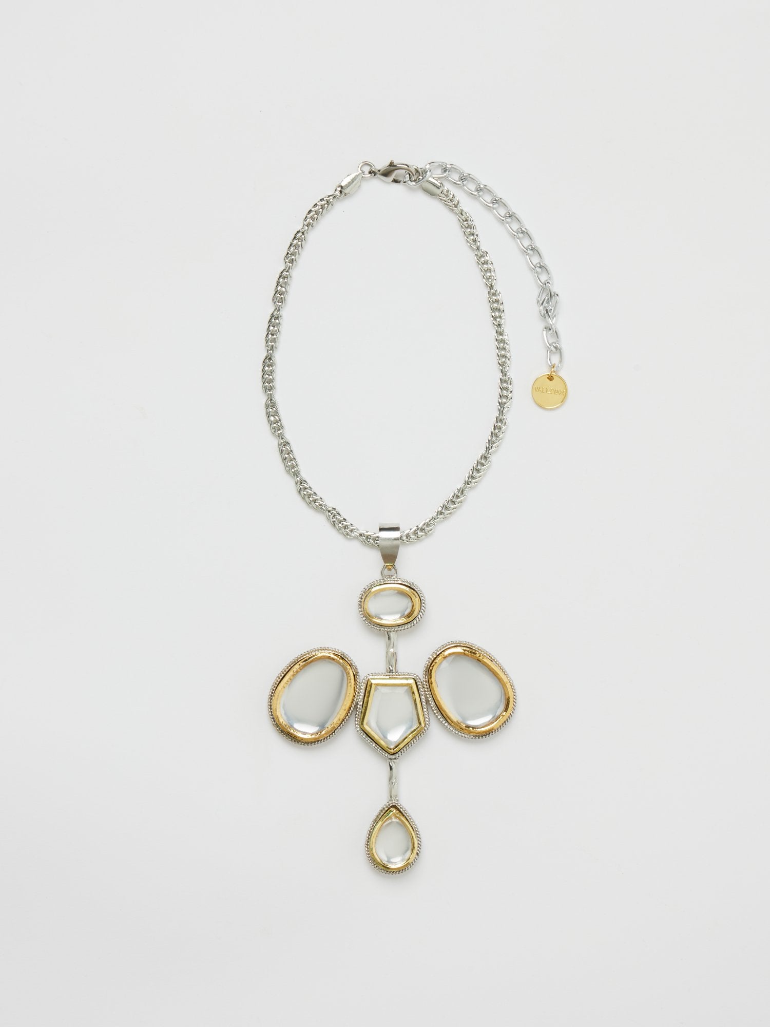GOLD&SILVER POLKI VATICAN NECKLACE