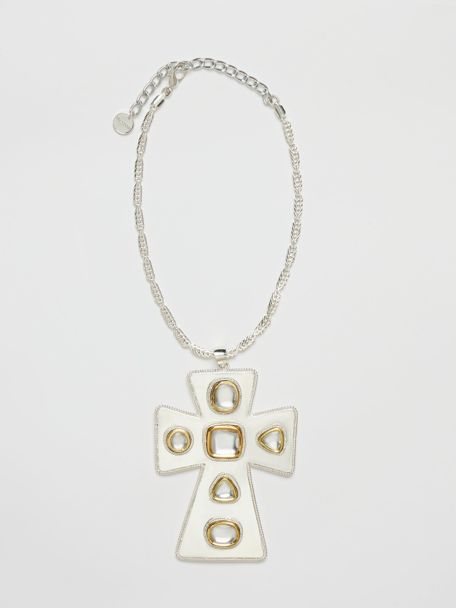 POLKI POPE MEDALLION NECKLACE