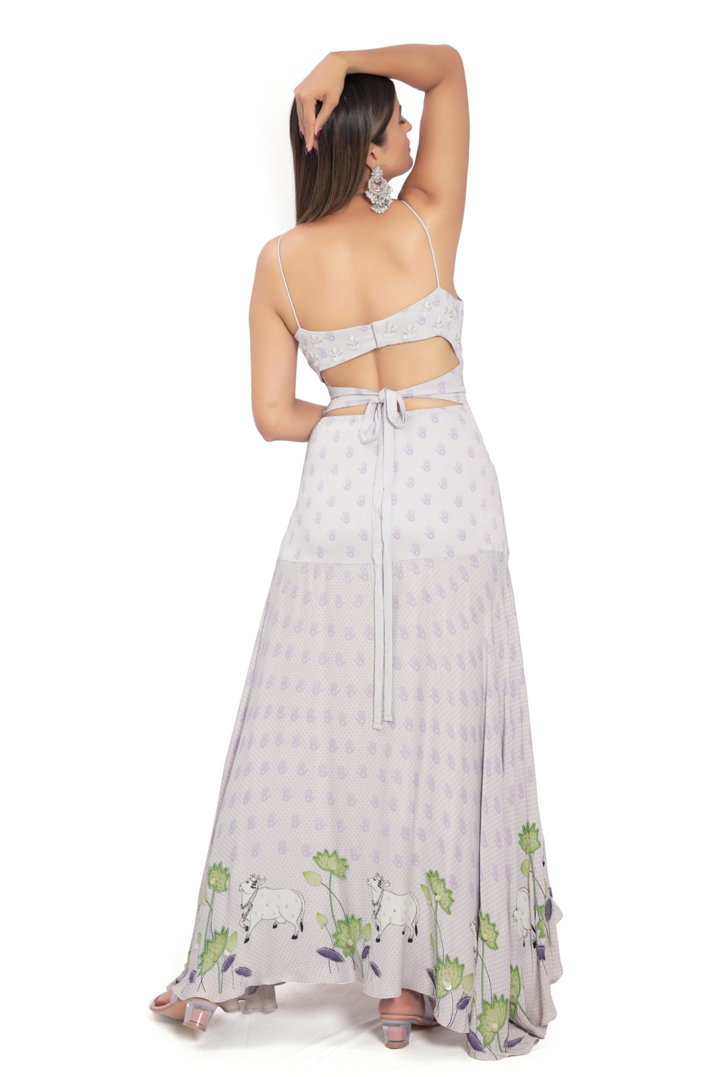 Lilac Embroidered Gown