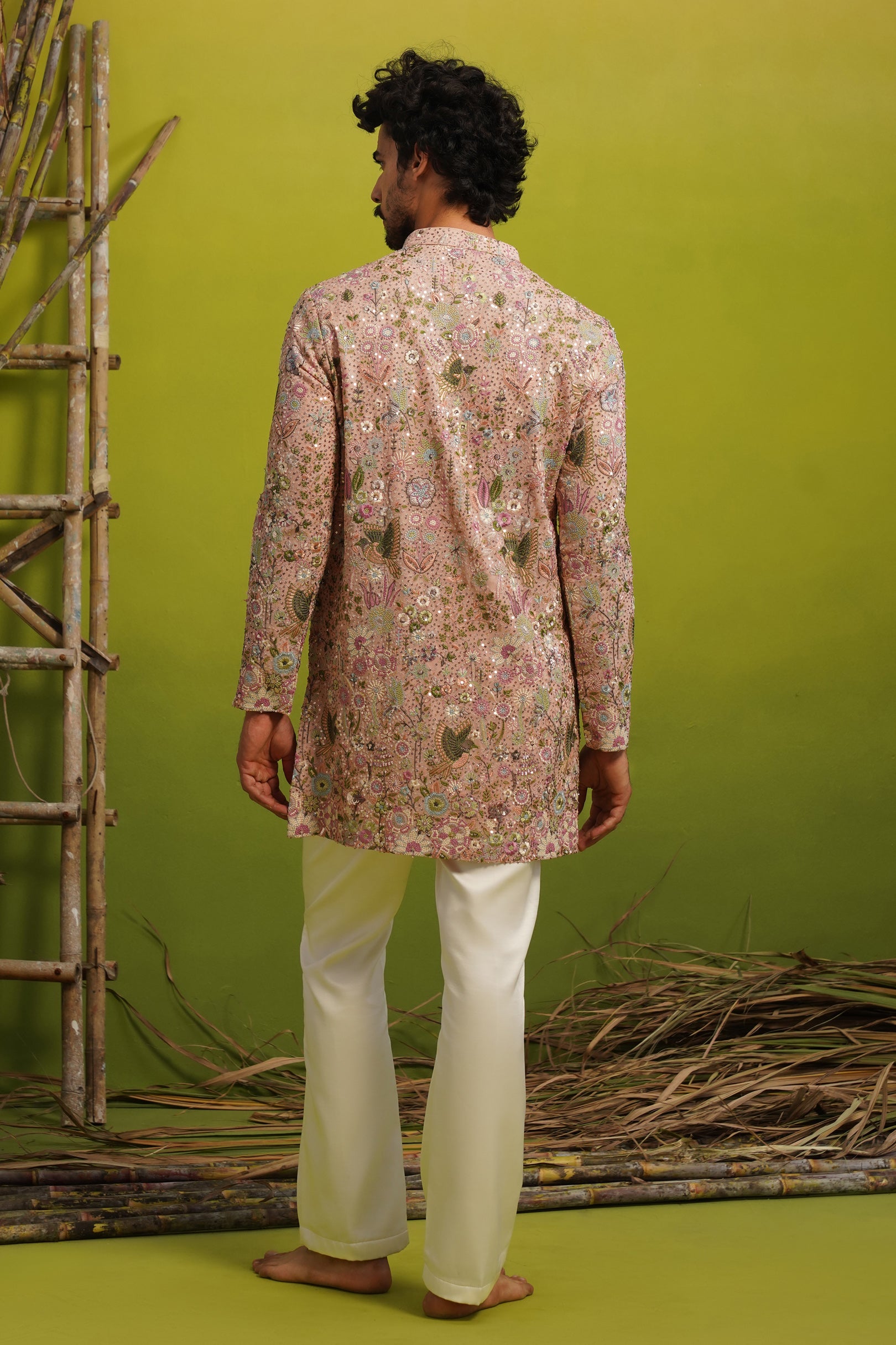 PHOOL PINK SHORT KURTA SET